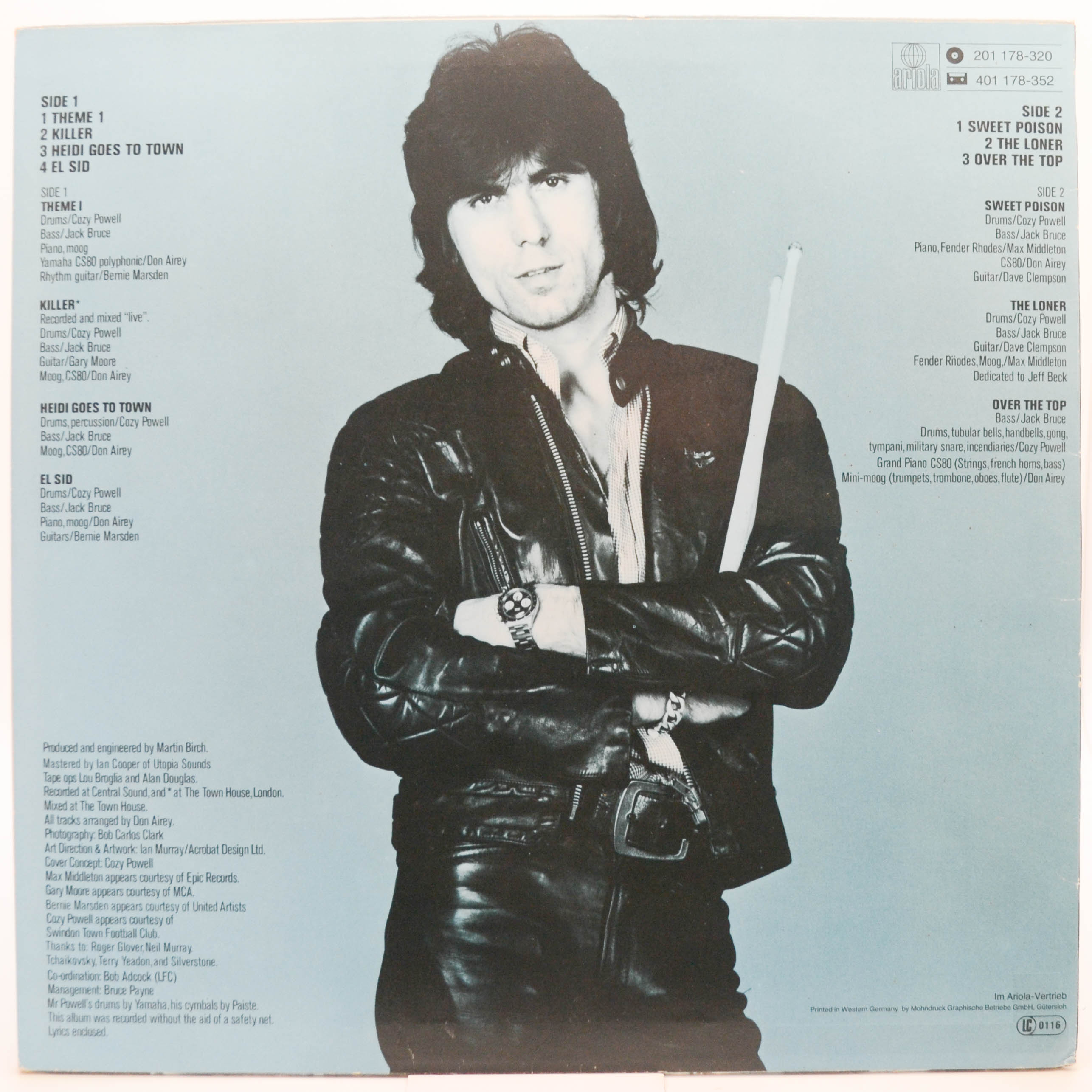Виниловая пластинка Cozy Powell — Over The Top, 1979