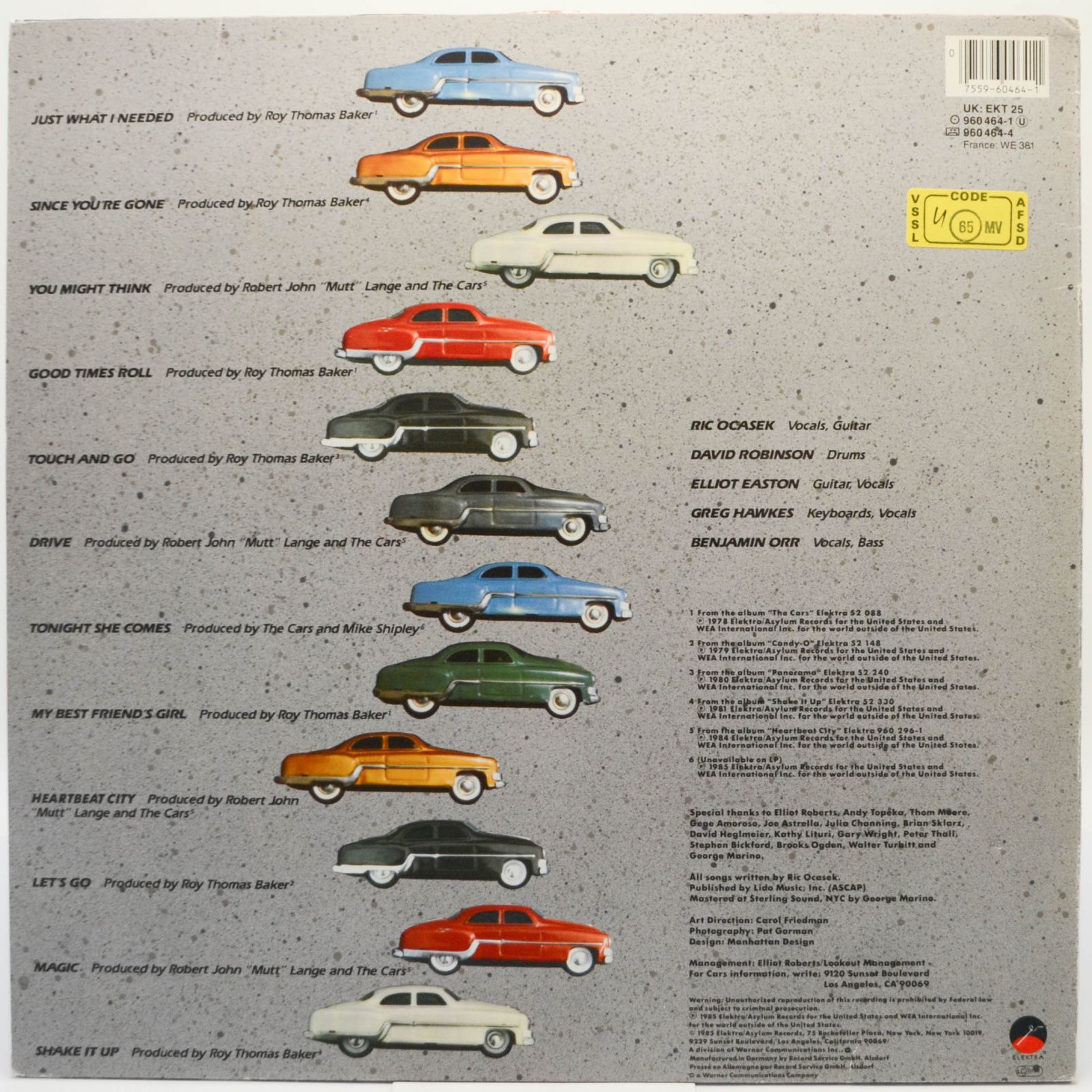 Cars — The Cars Greatest Hits, 1985