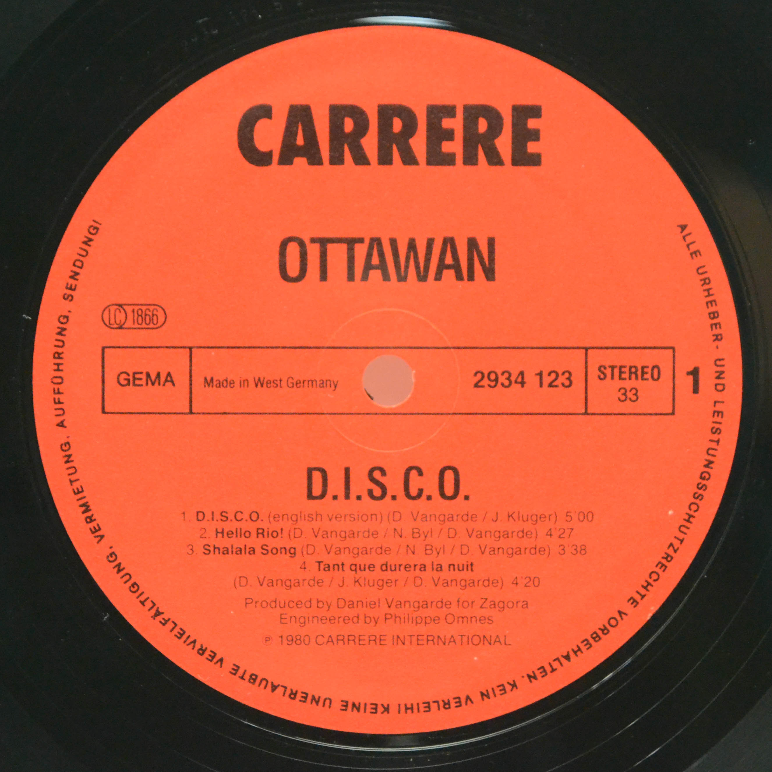 Виниловая пластинка Ottawan — D.I.S.C.O., 1980
