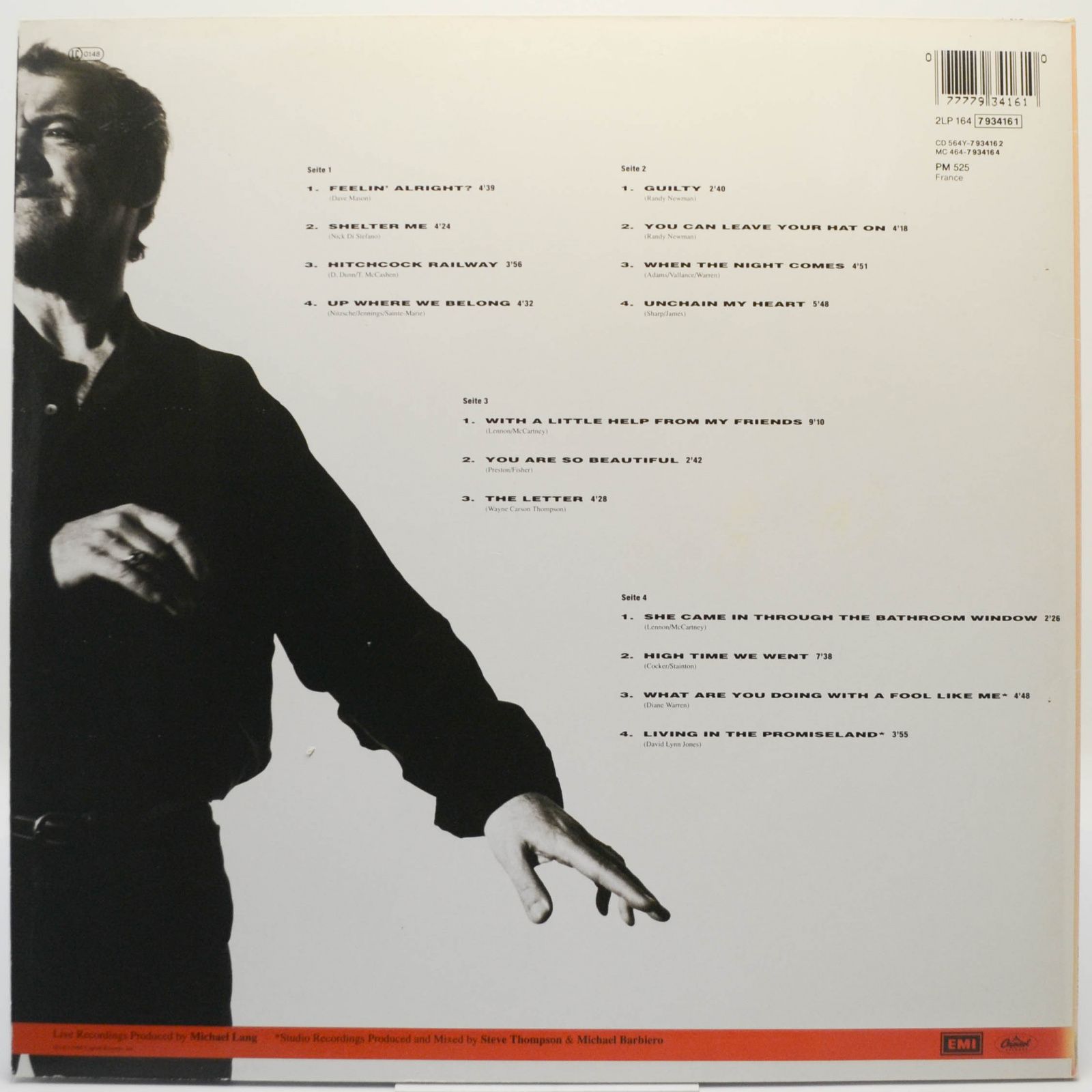 Joe Cocker — Joe Cocker Live (2LP), 1990