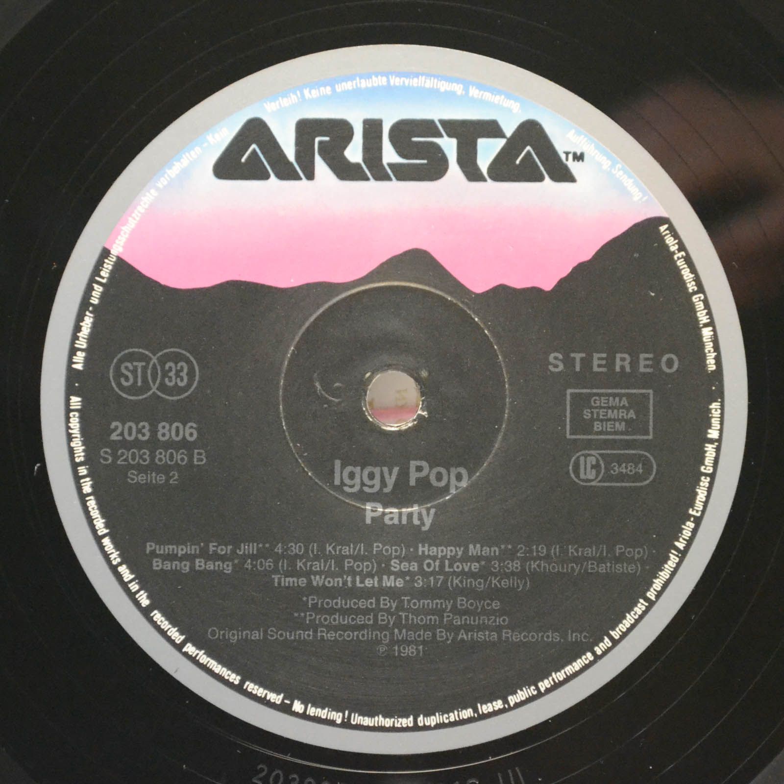 Виниловая пластинка Iggy Pop — Party, 1981