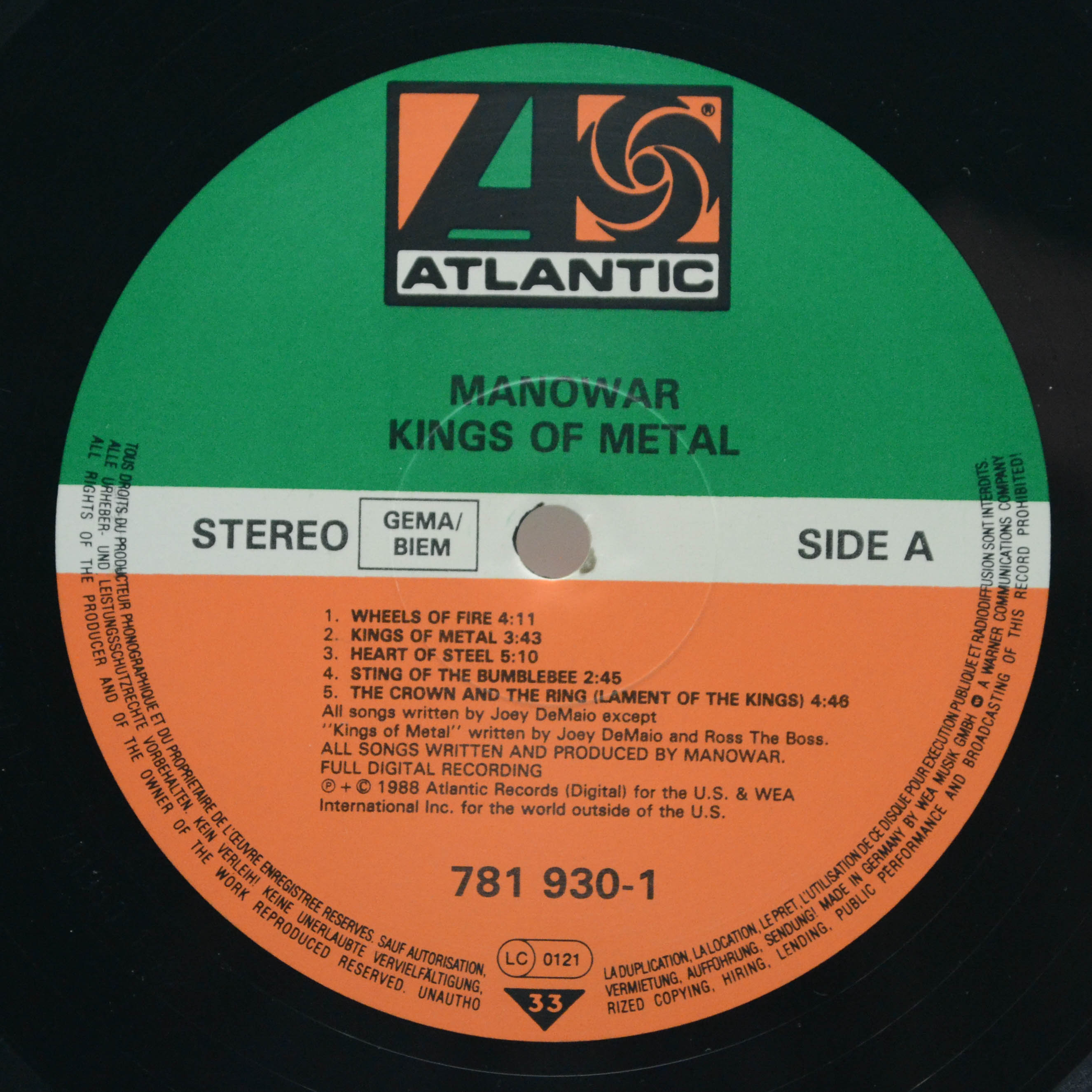 Manowar — Kings Of Metal, 1988