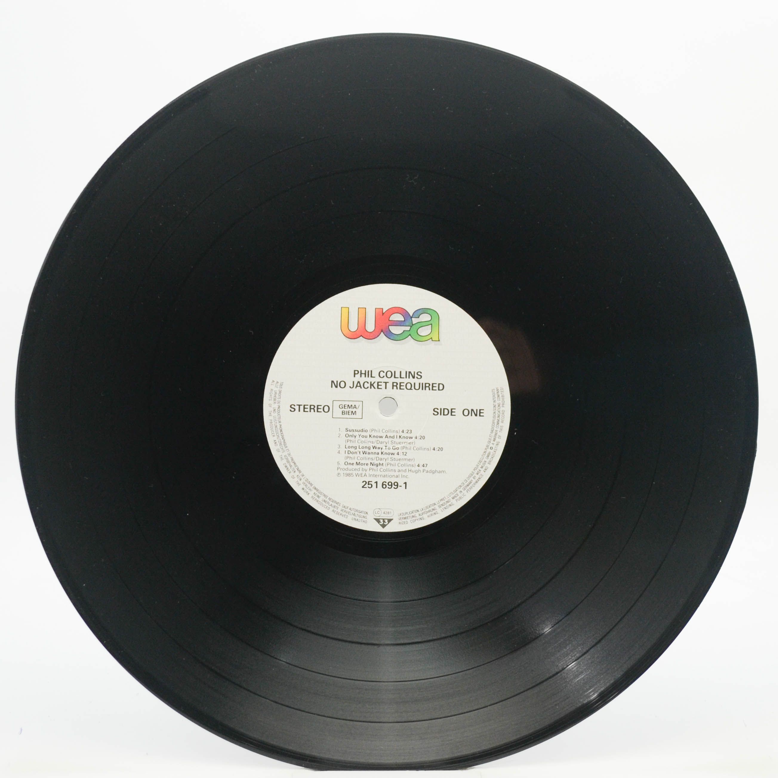 Phil Collins — No Jacket Required, 1985