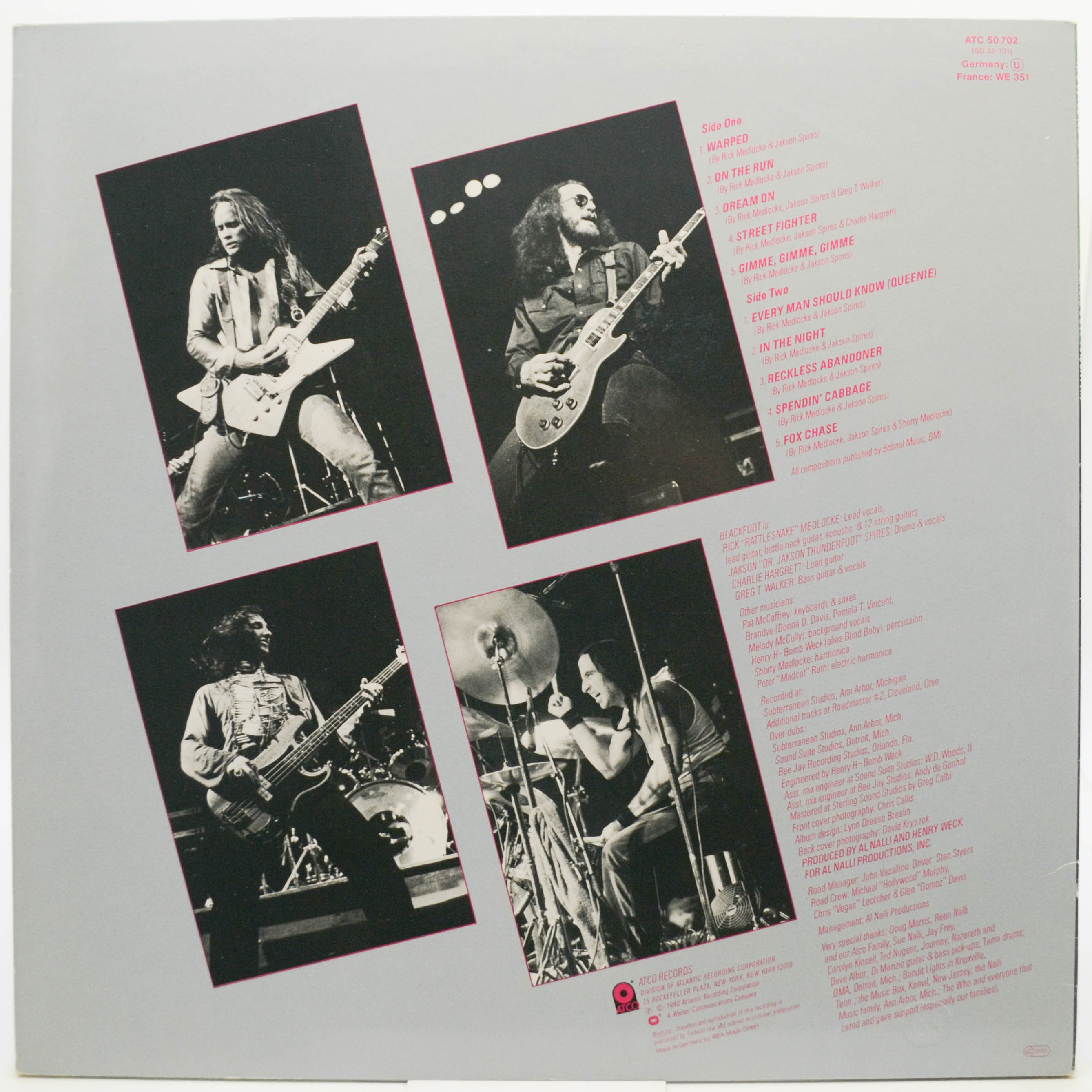 Виниловая пластинка Blackfoot — Tomcattin', 1980