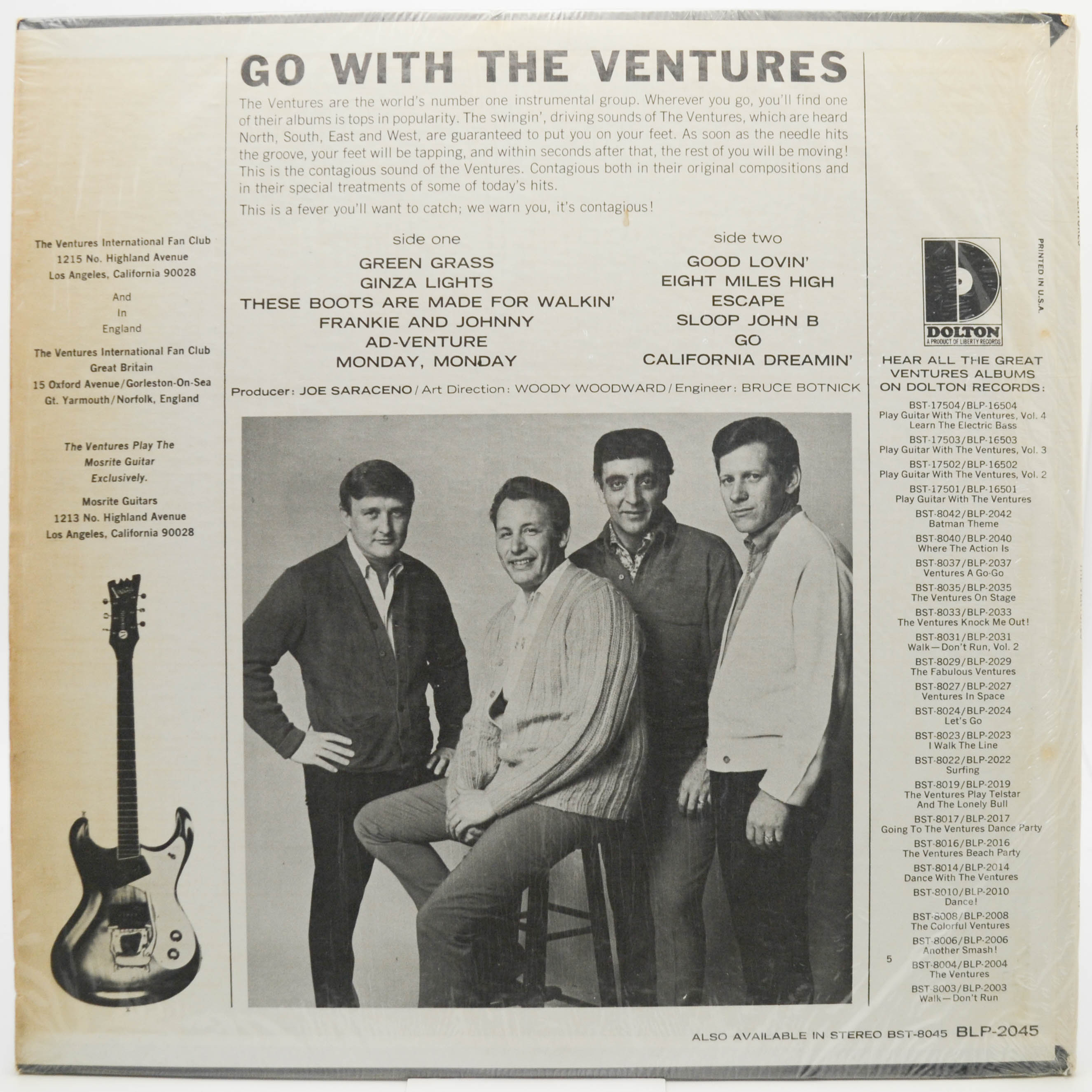 Виниловая пластинка Ventures — Go With The Ventures, 1966