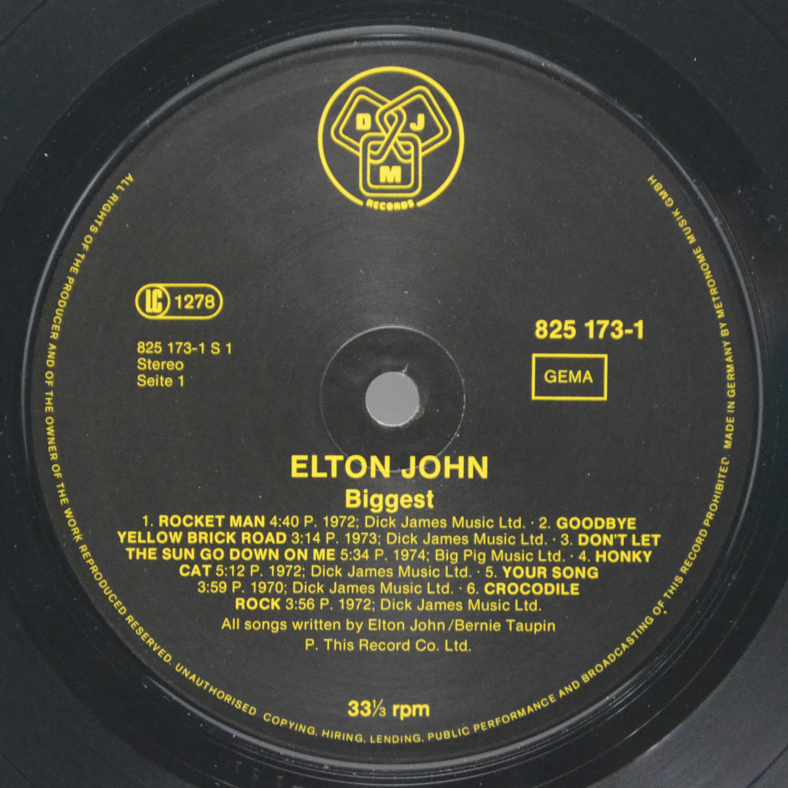 Elton John — Biggest, 1985