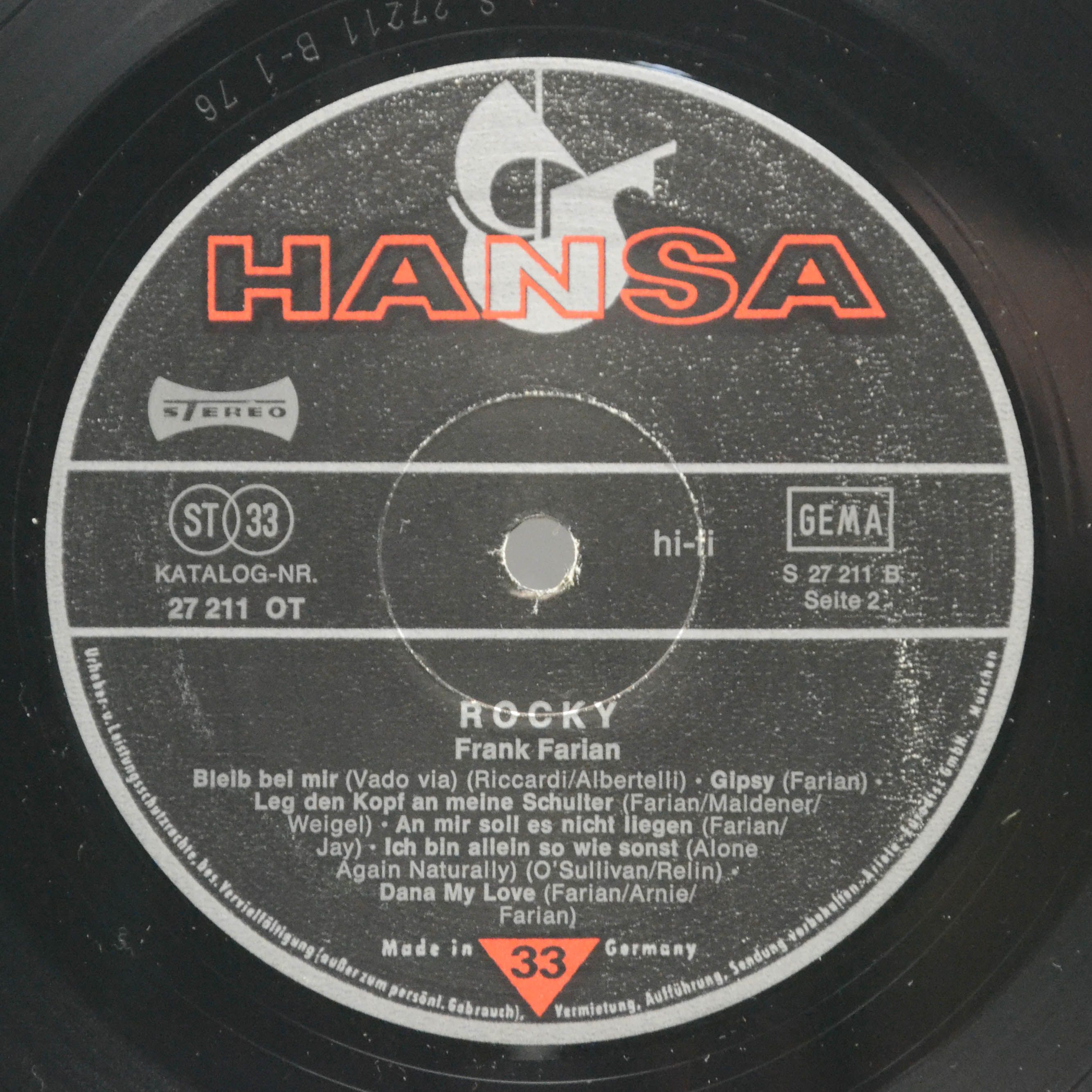 Frank Farian — Rocky, 1976