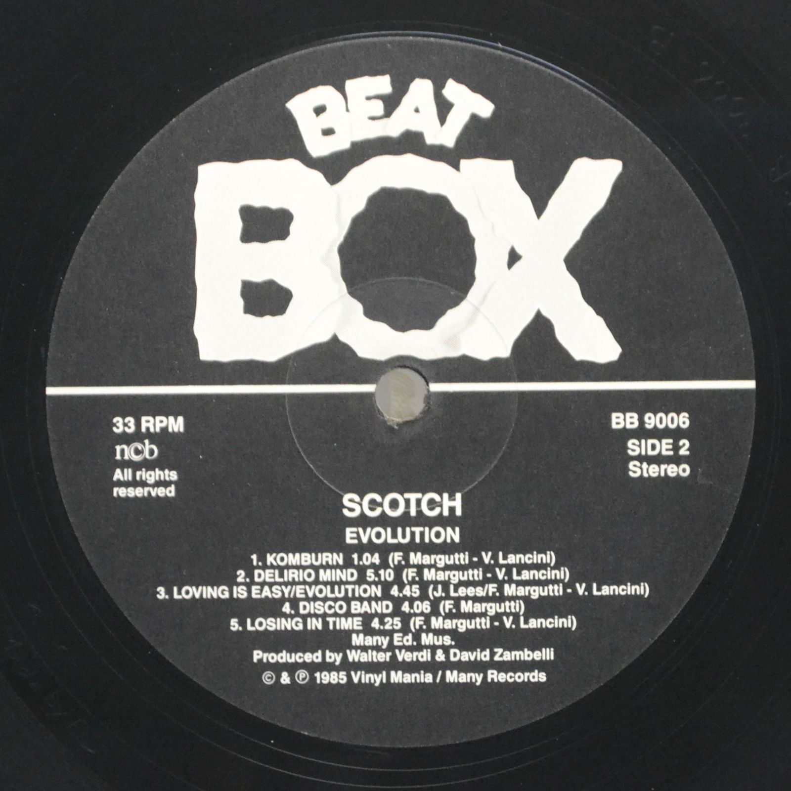 Виниловая пластинка Scotch — Evolution, 1985