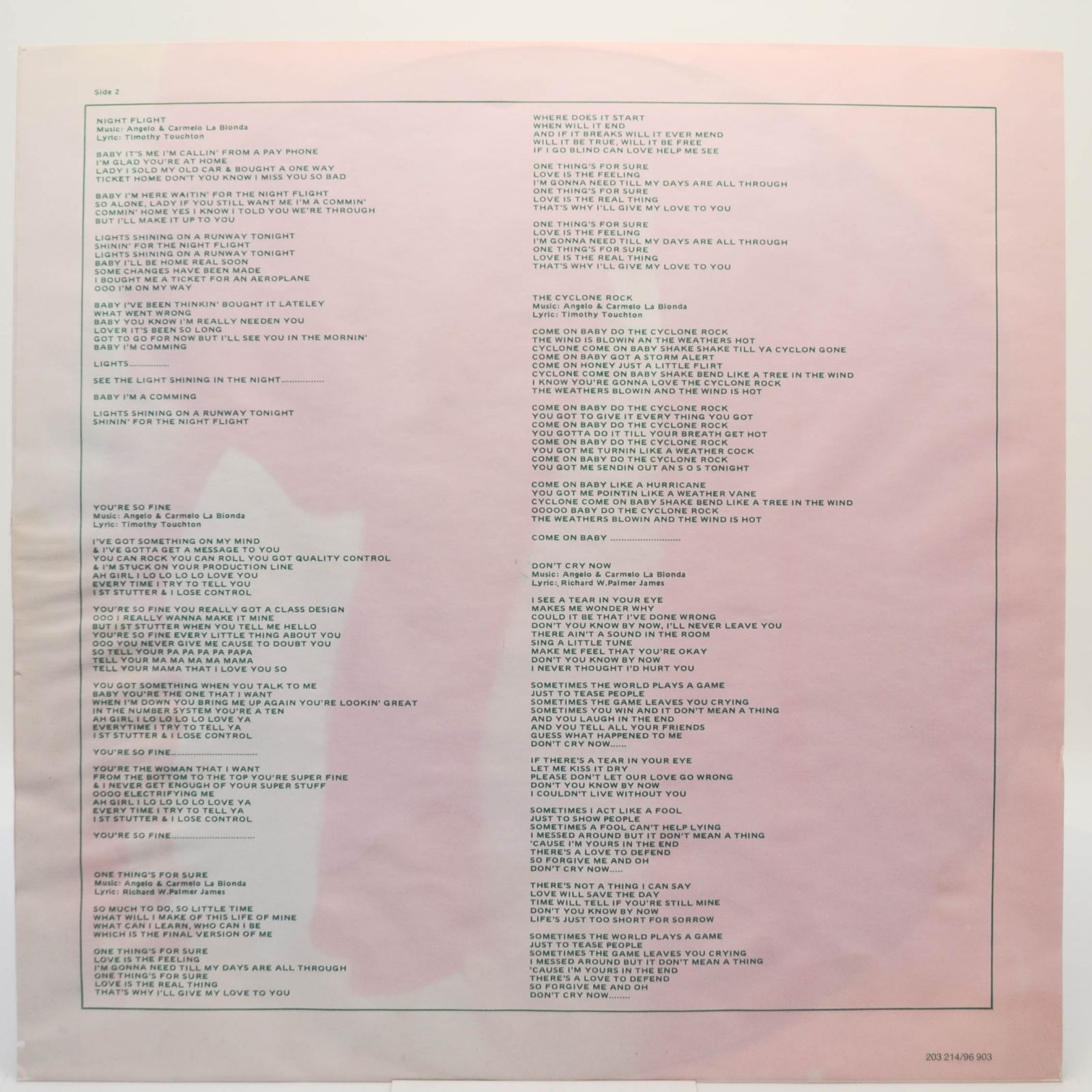 La Bionda — I Wanna Be Your Lover, 1980