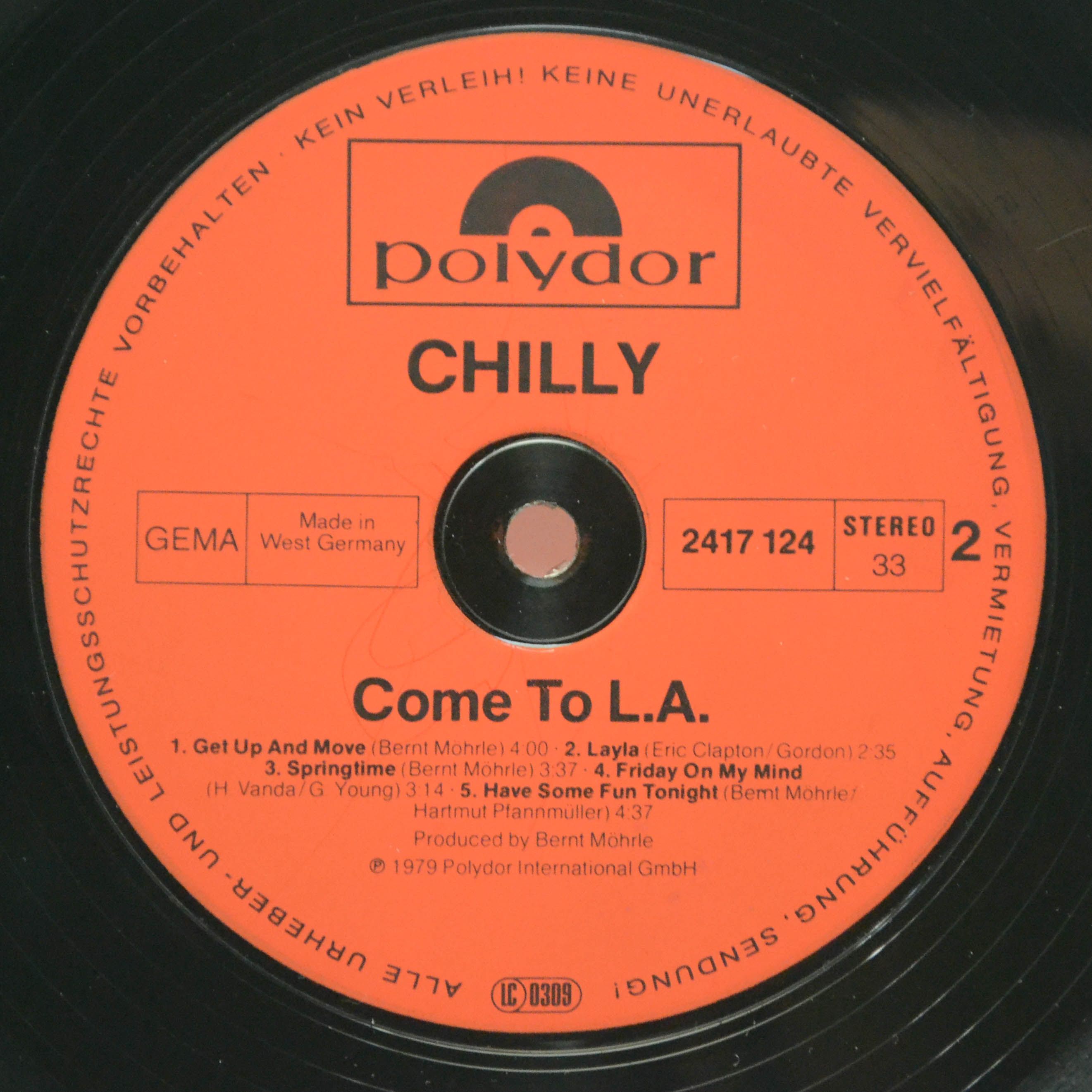 Chilly — Come To L.A., 1979