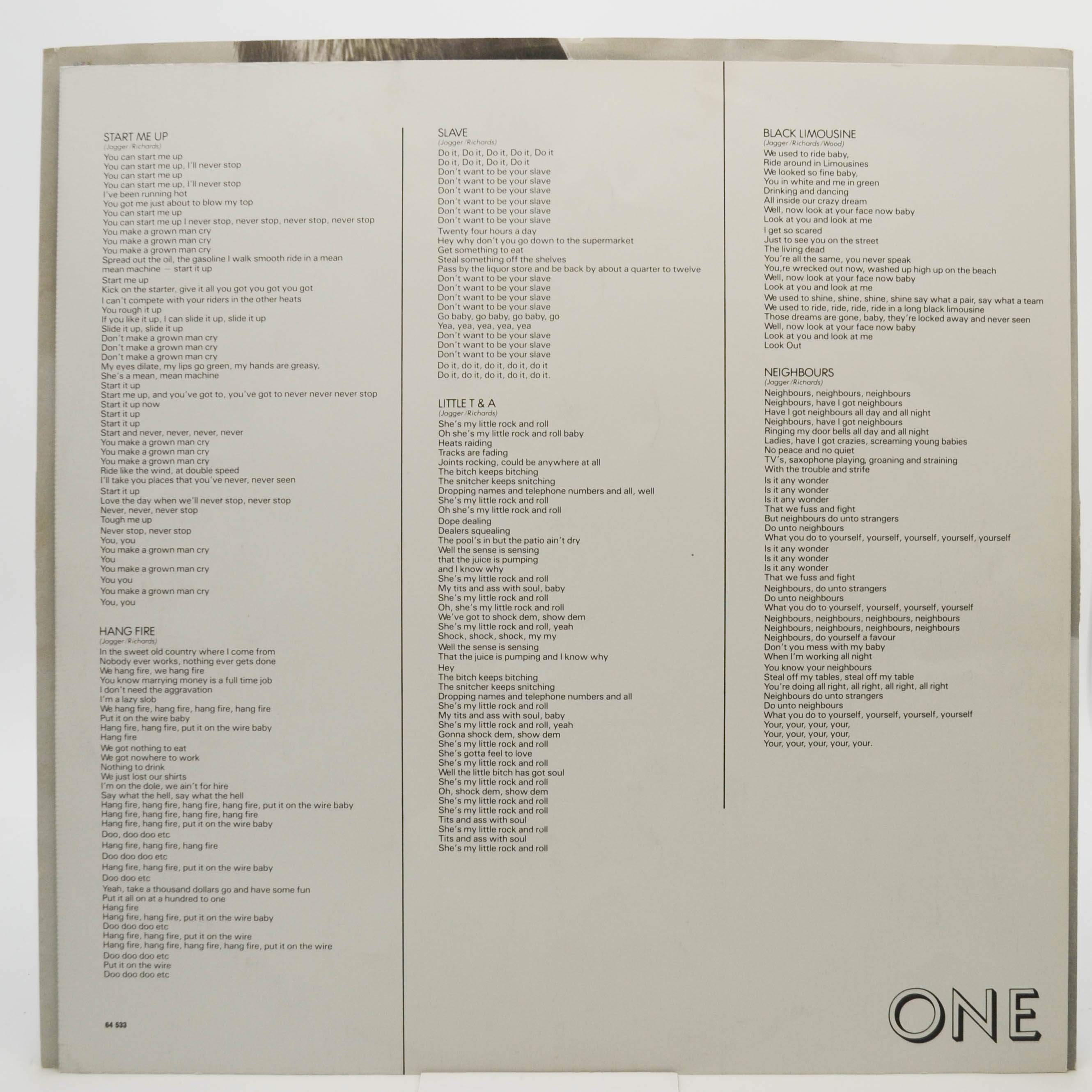 Rolling Stones — Tattoo You, 1981