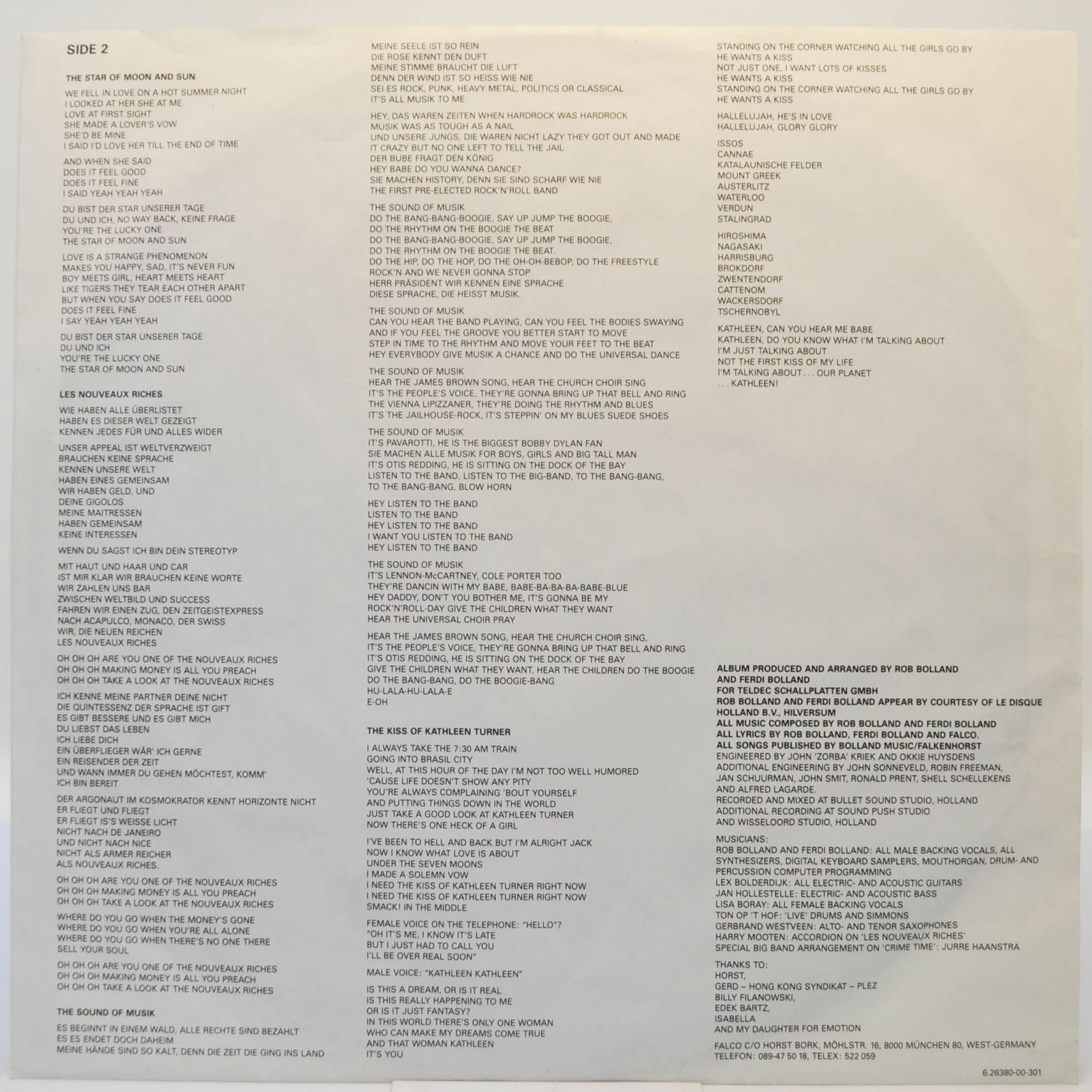 Falco — Emotional, 1986