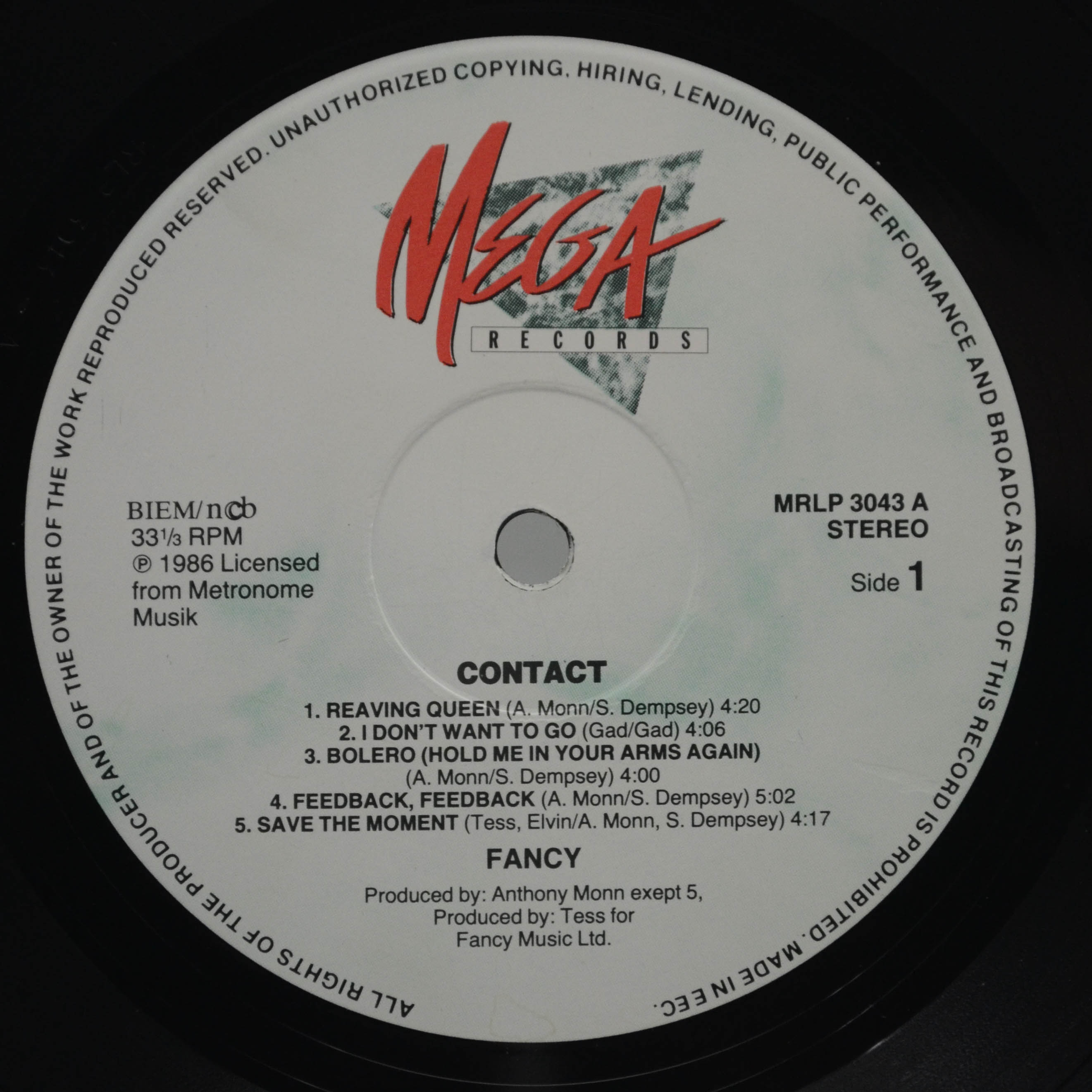 Fancy — Contact, 1986