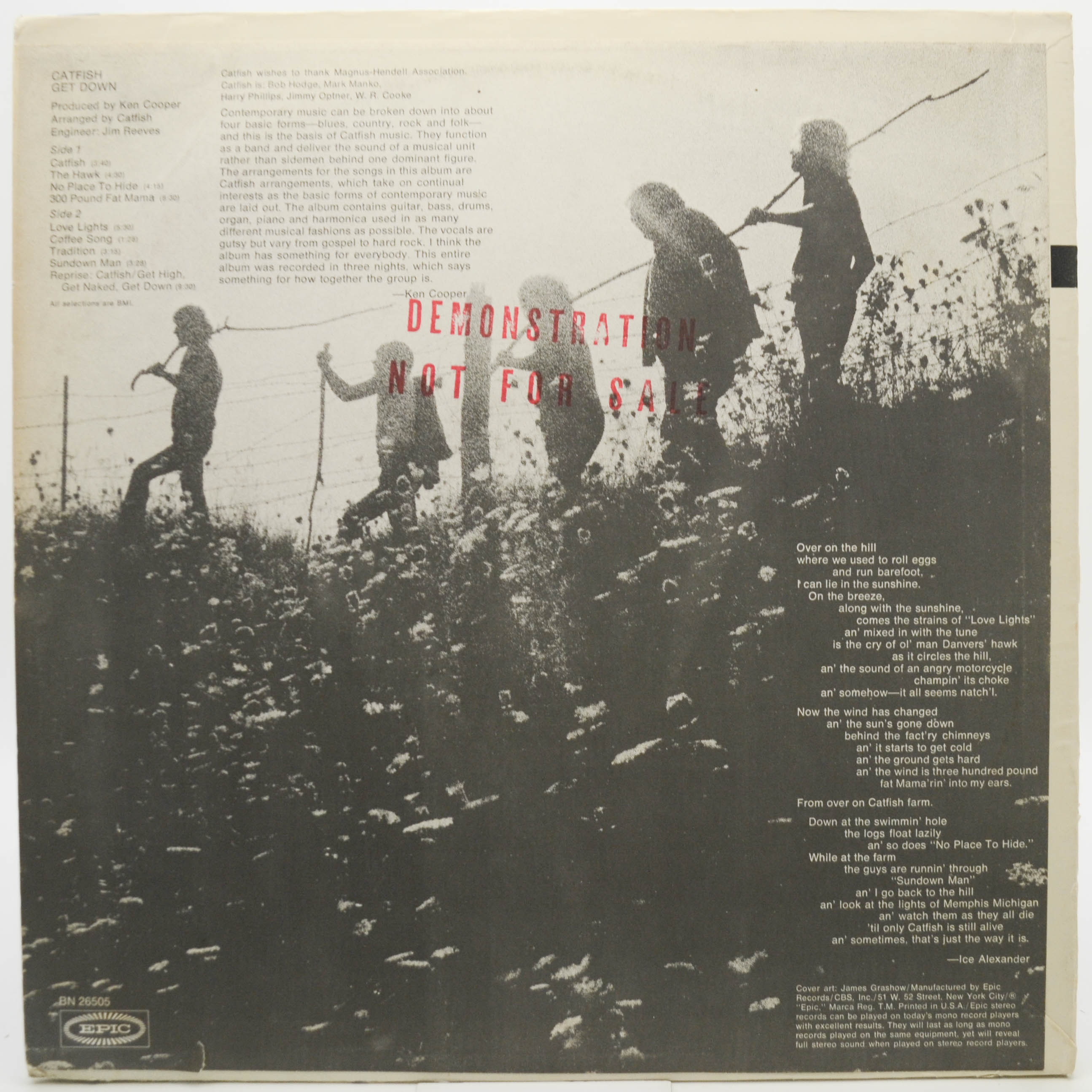 Виниловая пластинка Catfish — Get Down (1-st, USA), 1969