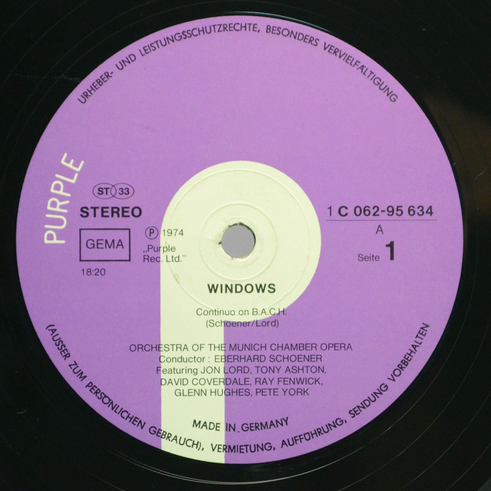 Виниловая пластинка Jon Lord — Windows, 1974