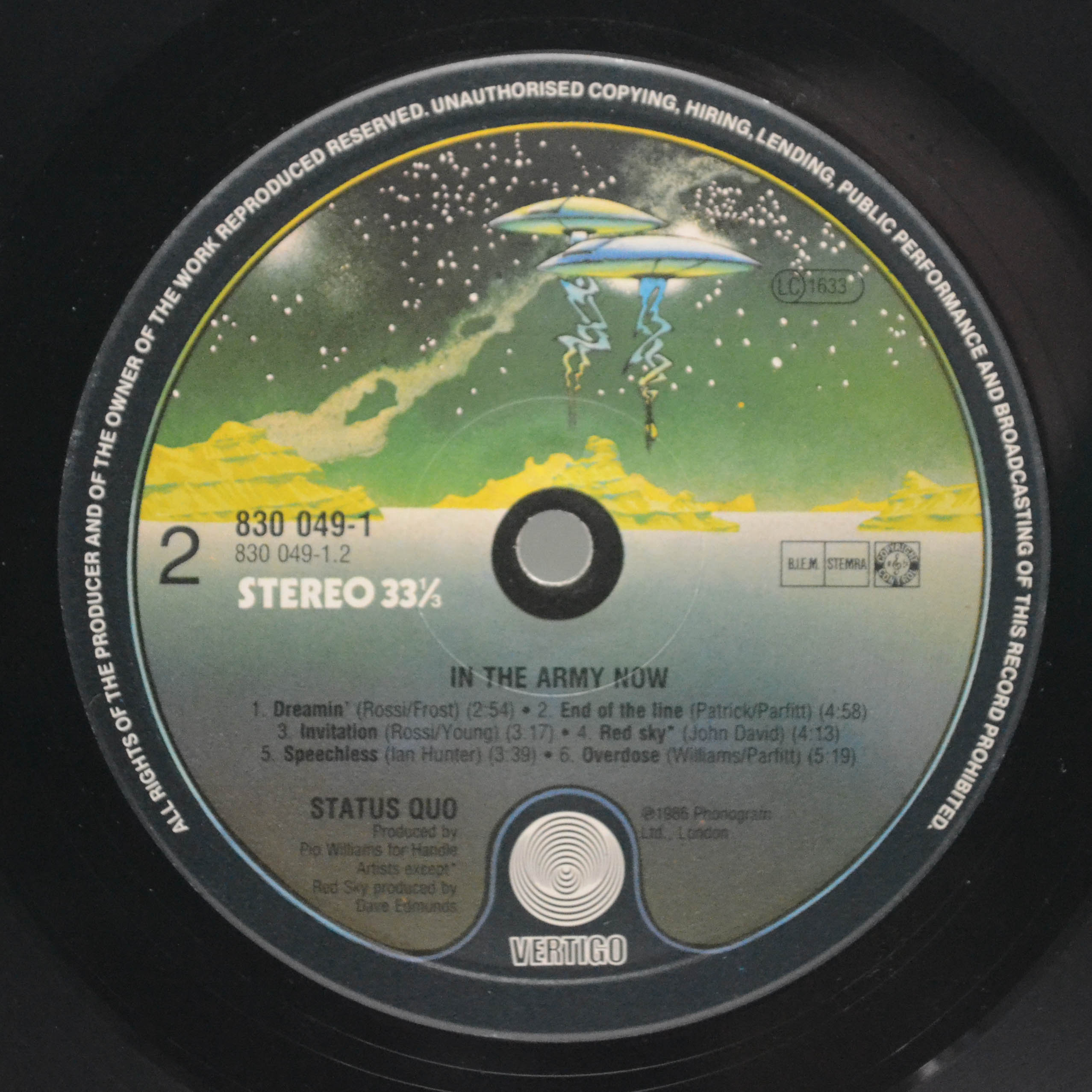 Виниловая пластинка Status Quo — In The Army Now, 1986