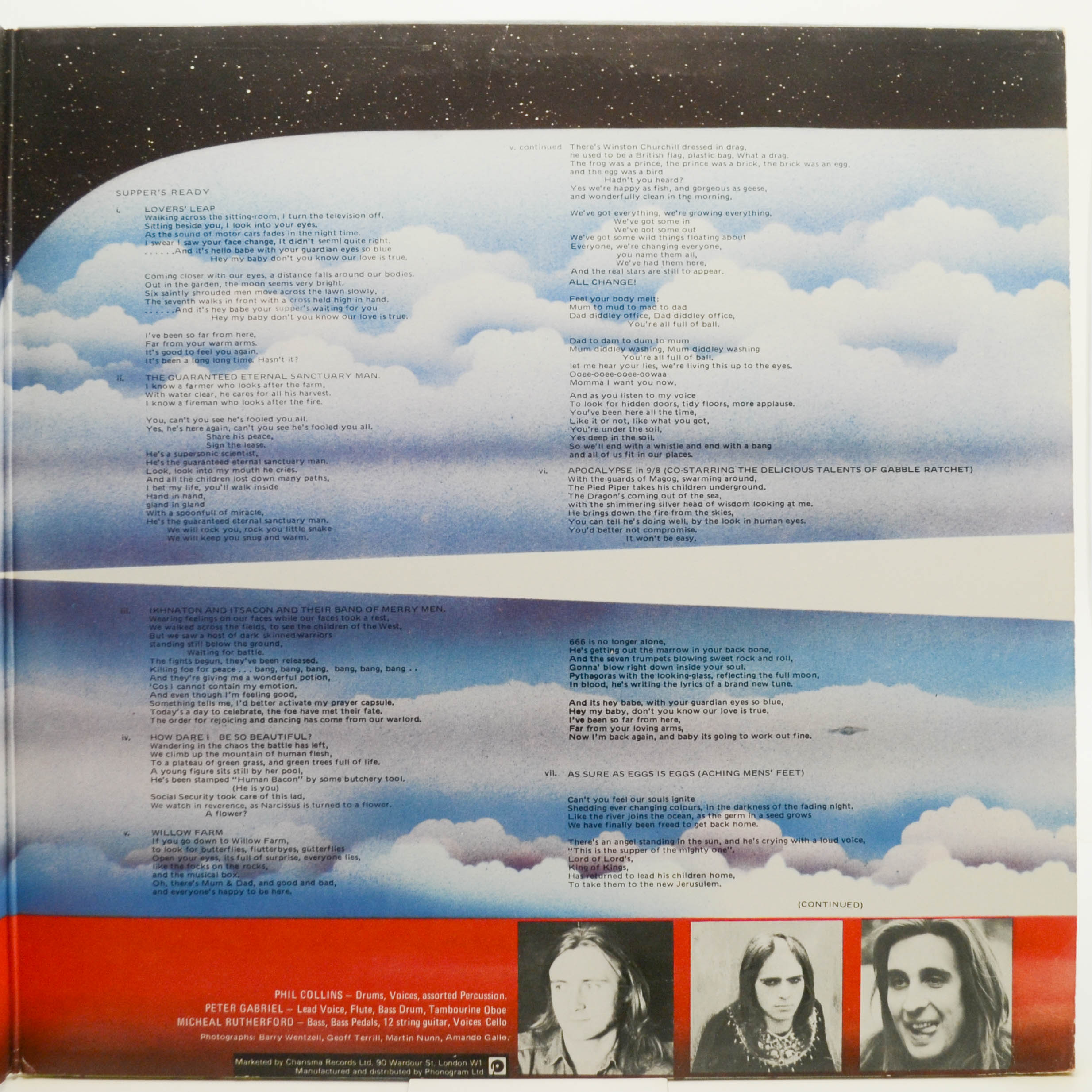 Виниловая пластинка Genesis — Foxtrot (UK), 1972