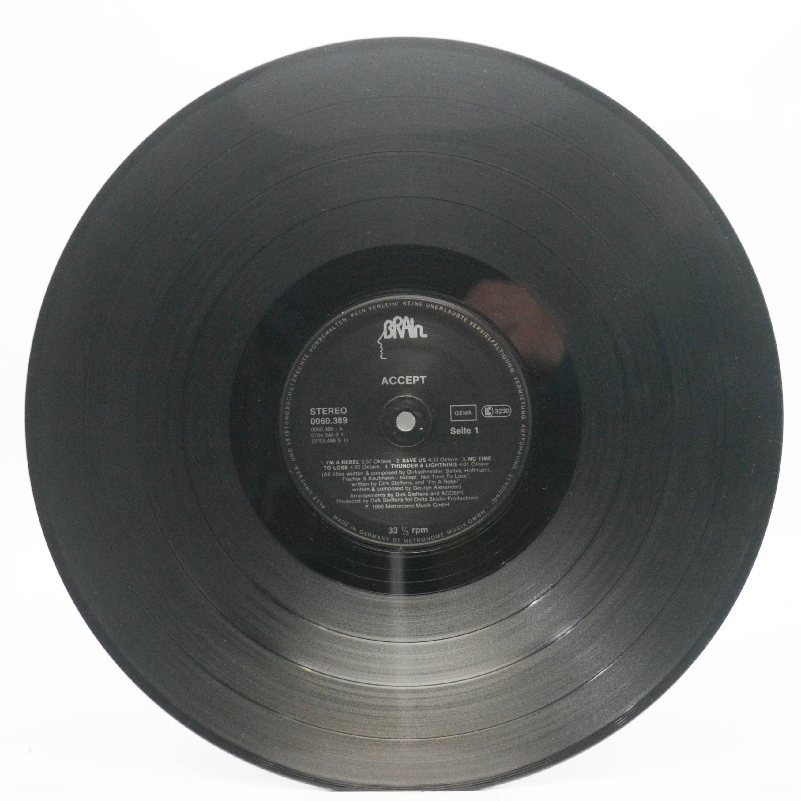 Виниловая пластинка Accept — Accept (Germany), 1980