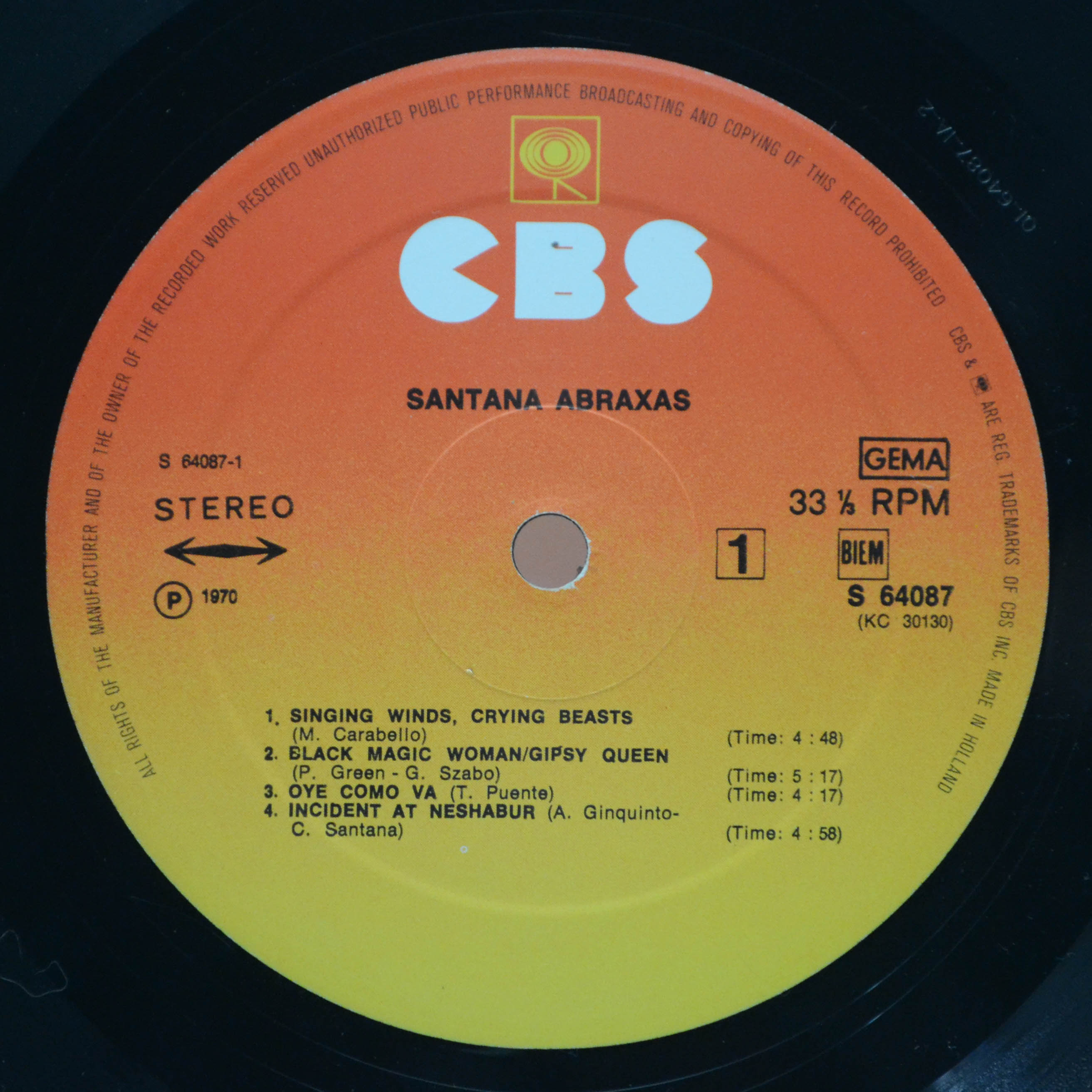 Santana — Abraxas, 1970