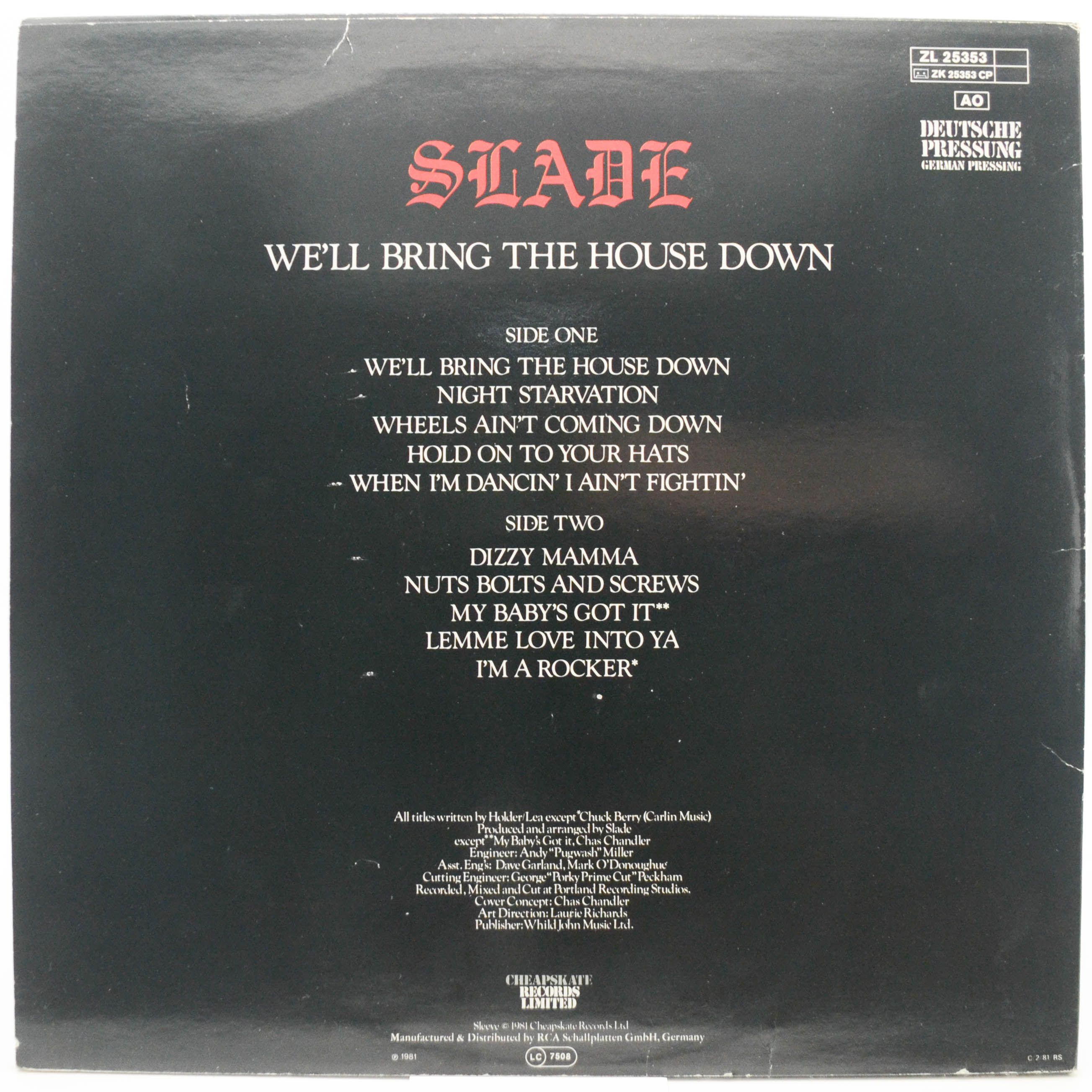 Slade — We'll Bring The House Down, 1981