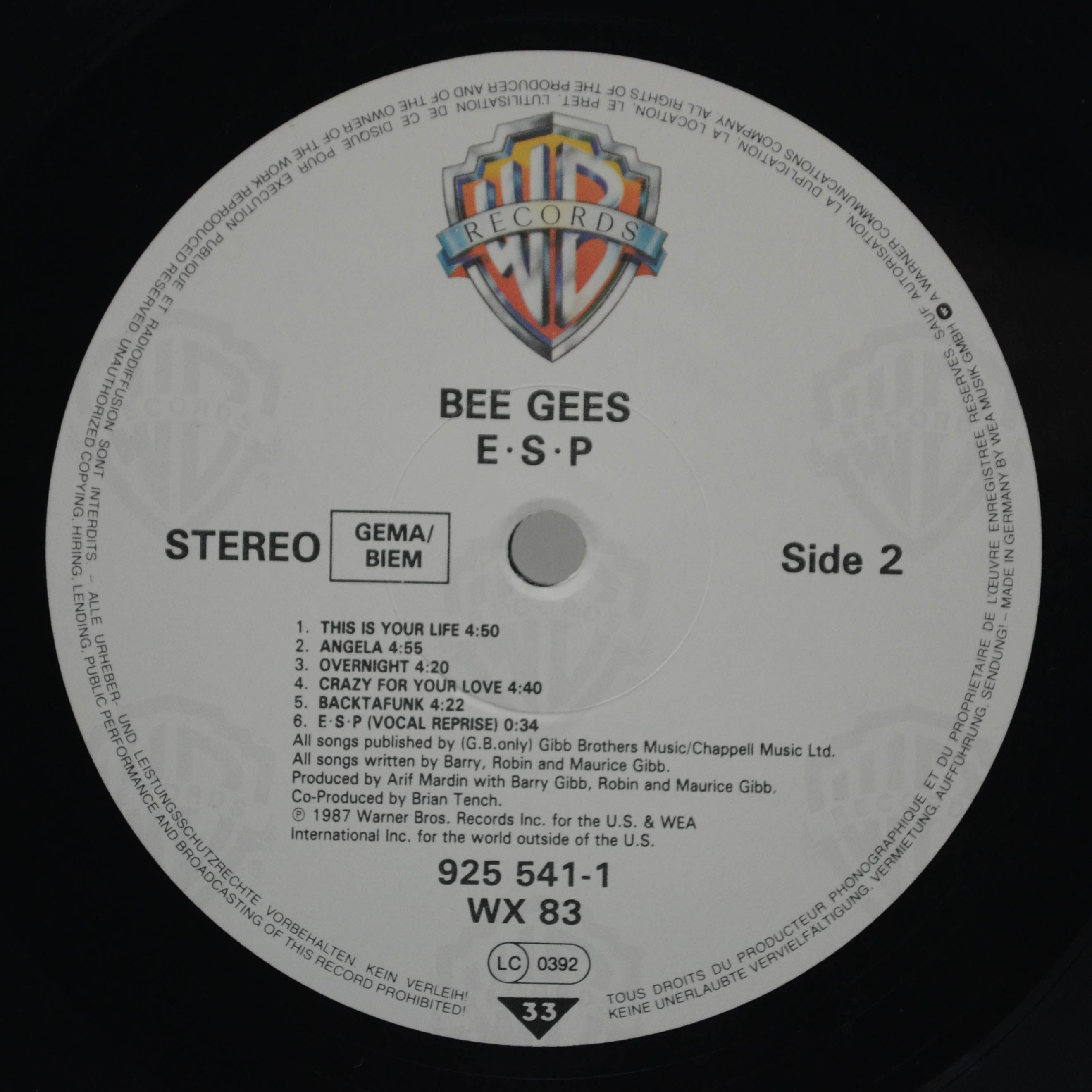 Bee Gees — E·S·P, 1987