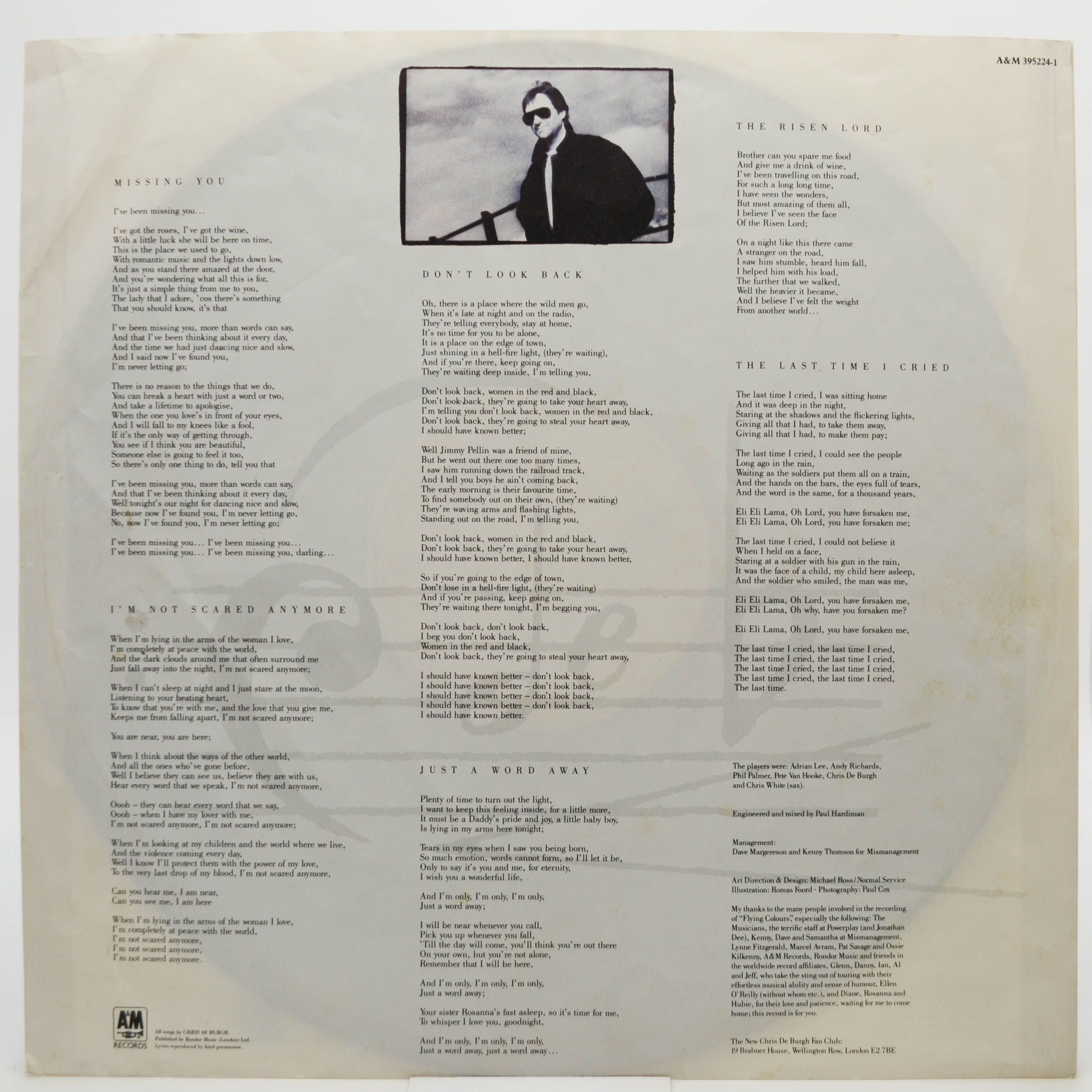 Виниловая пластинка Chris de Burgh — Flying Colours, 1988