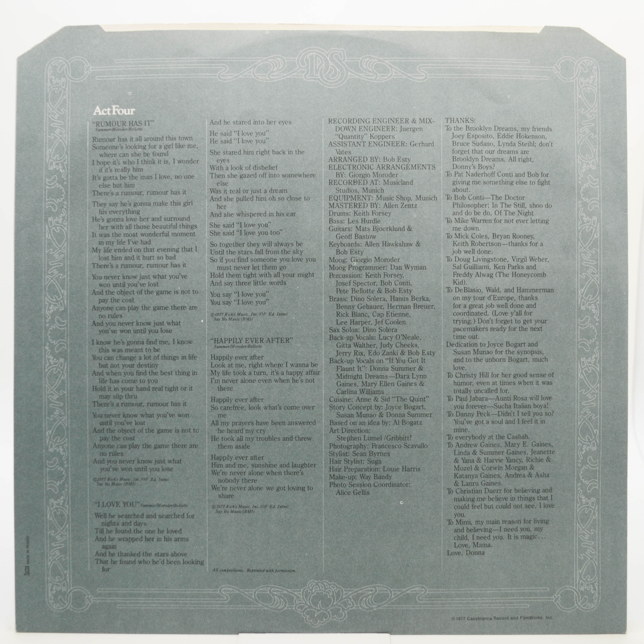 Виниловая пластинка Donna Summer — Once Upon A Time... (2LP), 1977