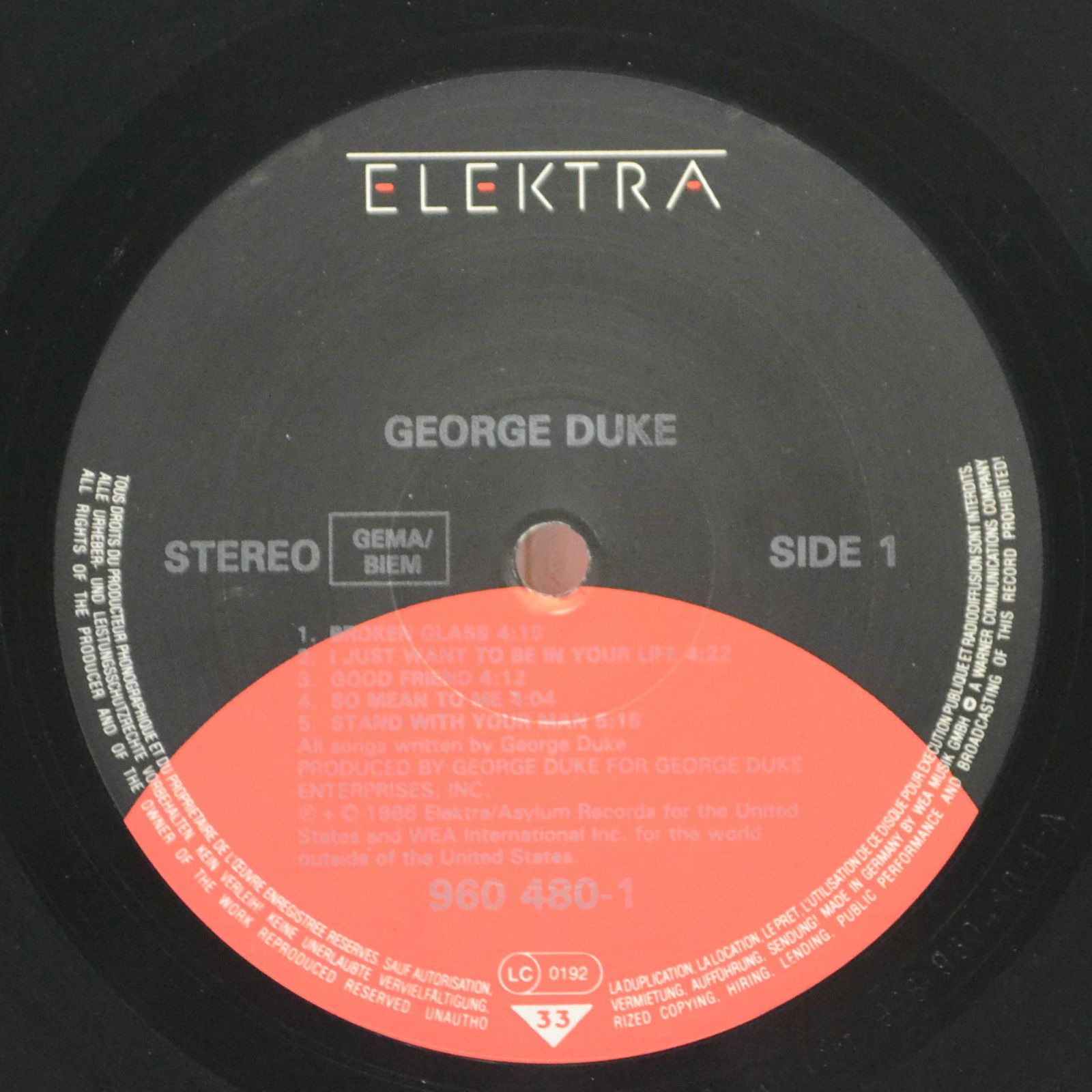 Виниловая пластинка George Duke — George Duke, 1986