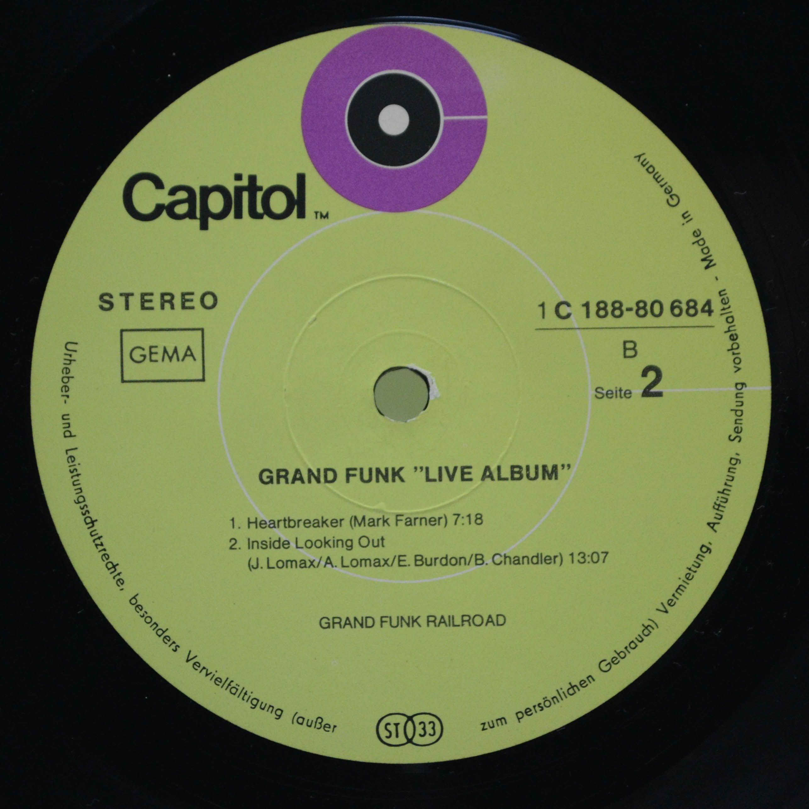 Виниловая пластинка Grand Funk — Live Album (2LP), 1970