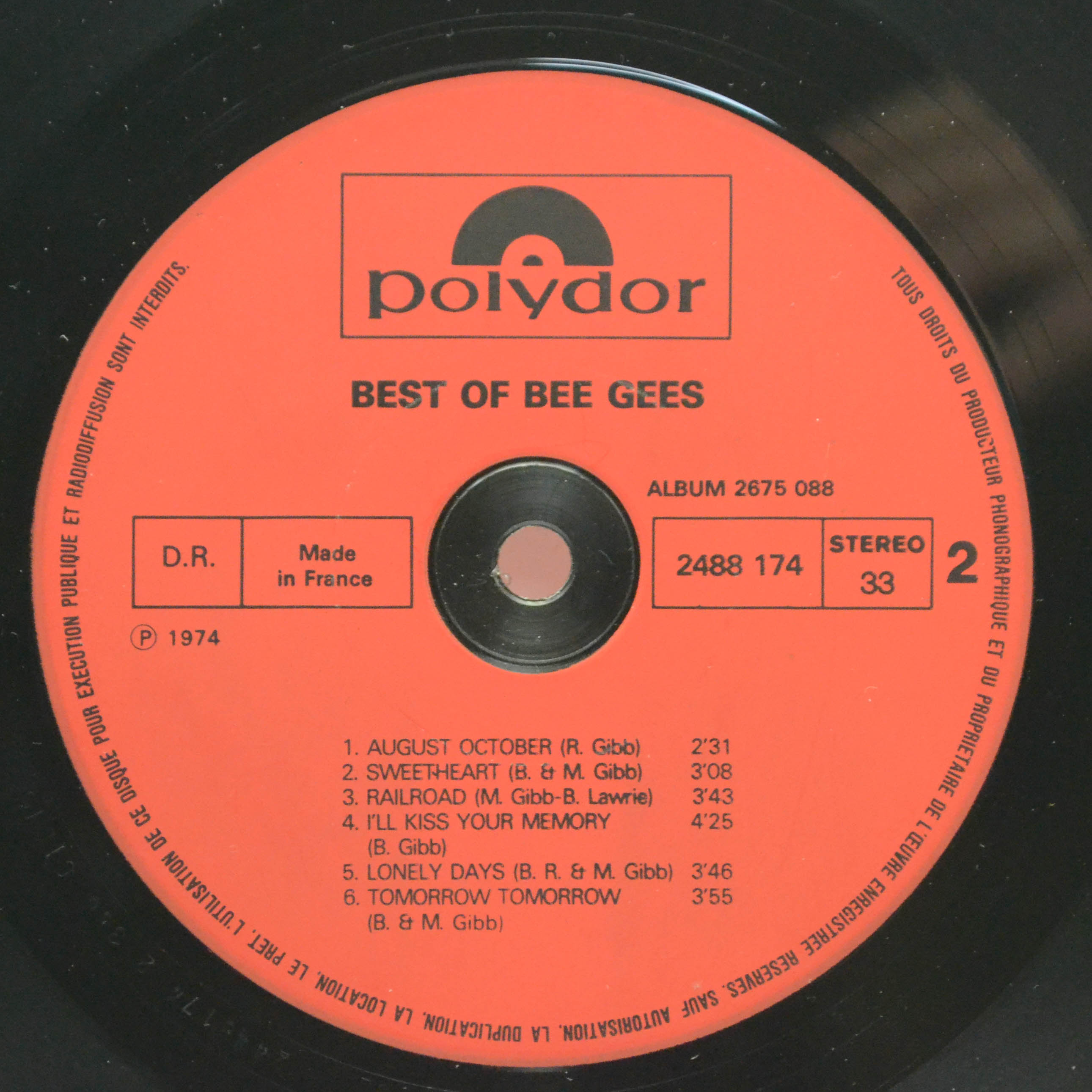 Bee Gees — Best Of Bee Gees (2LP), 1974