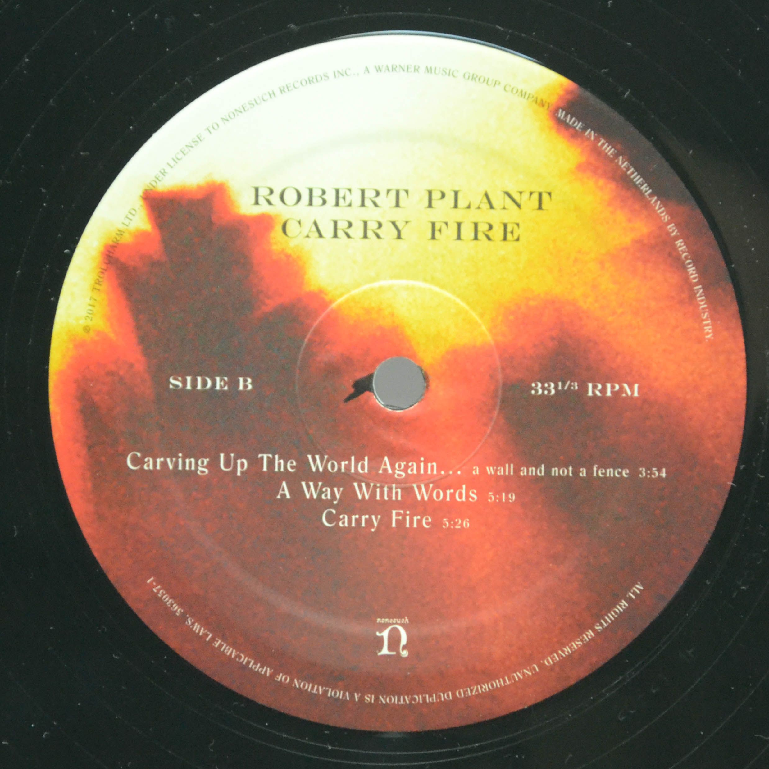 Виниловая пластинка Robert Plant — Carry Fire (2LP), 2017