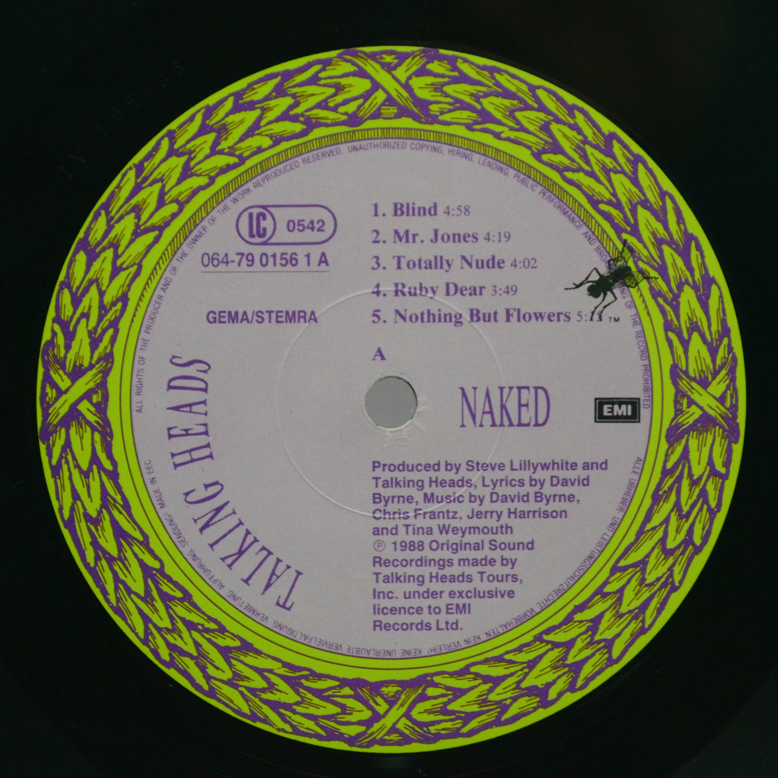 Виниловая пластинка Talking Heads — Naked, 1988