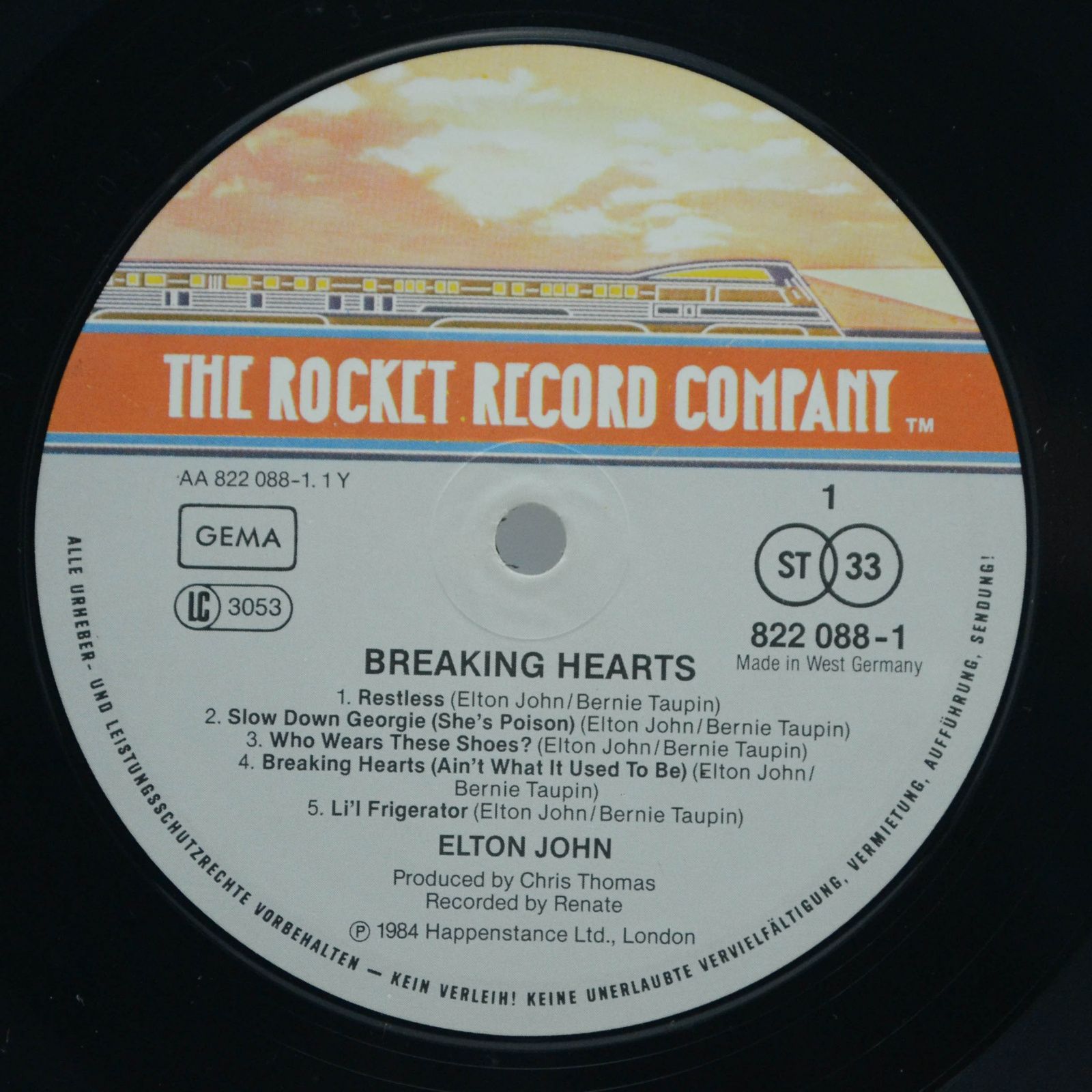 Elton John — Breaking Hearts, 1984