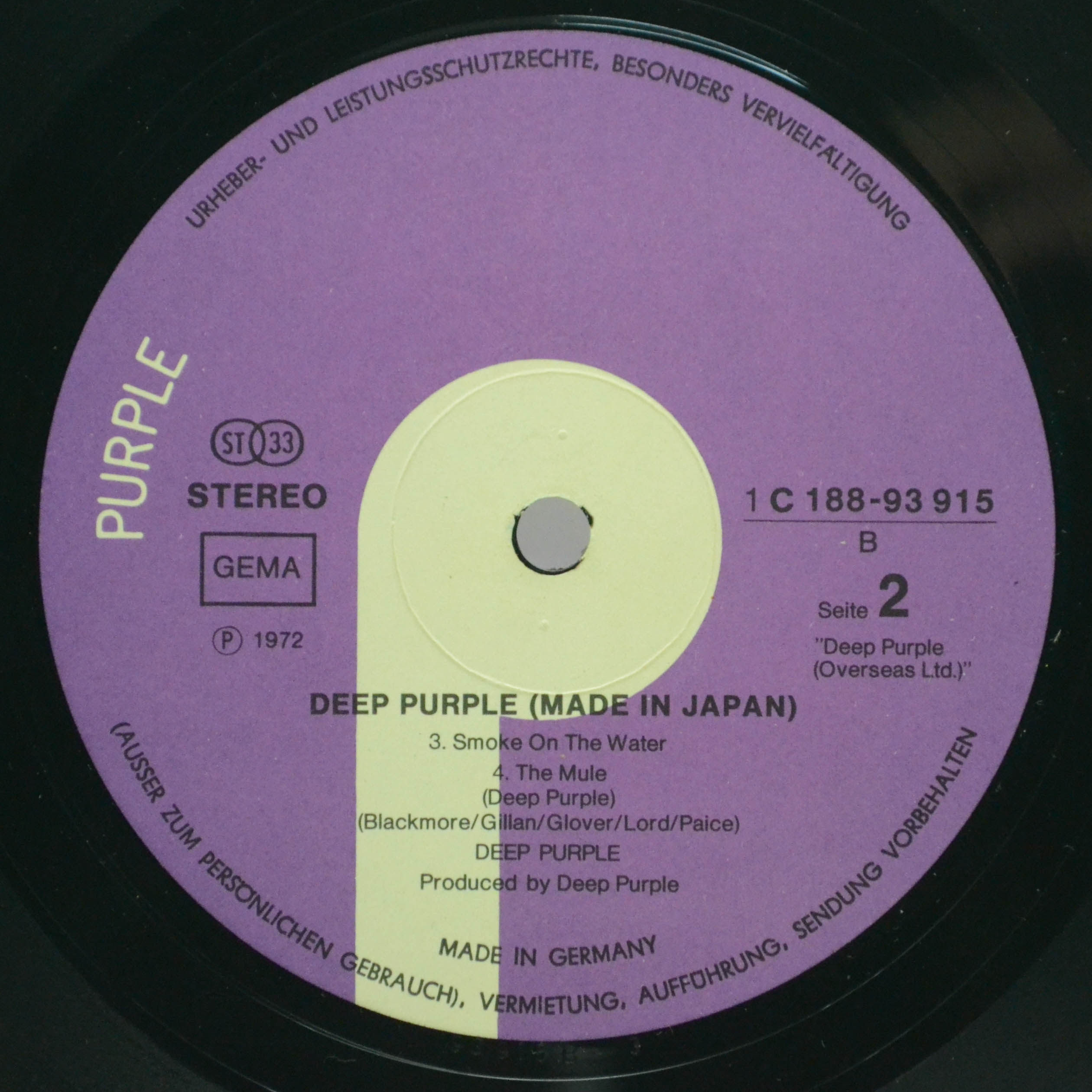 Deep Purple — Made In Japan (2LP), 1972