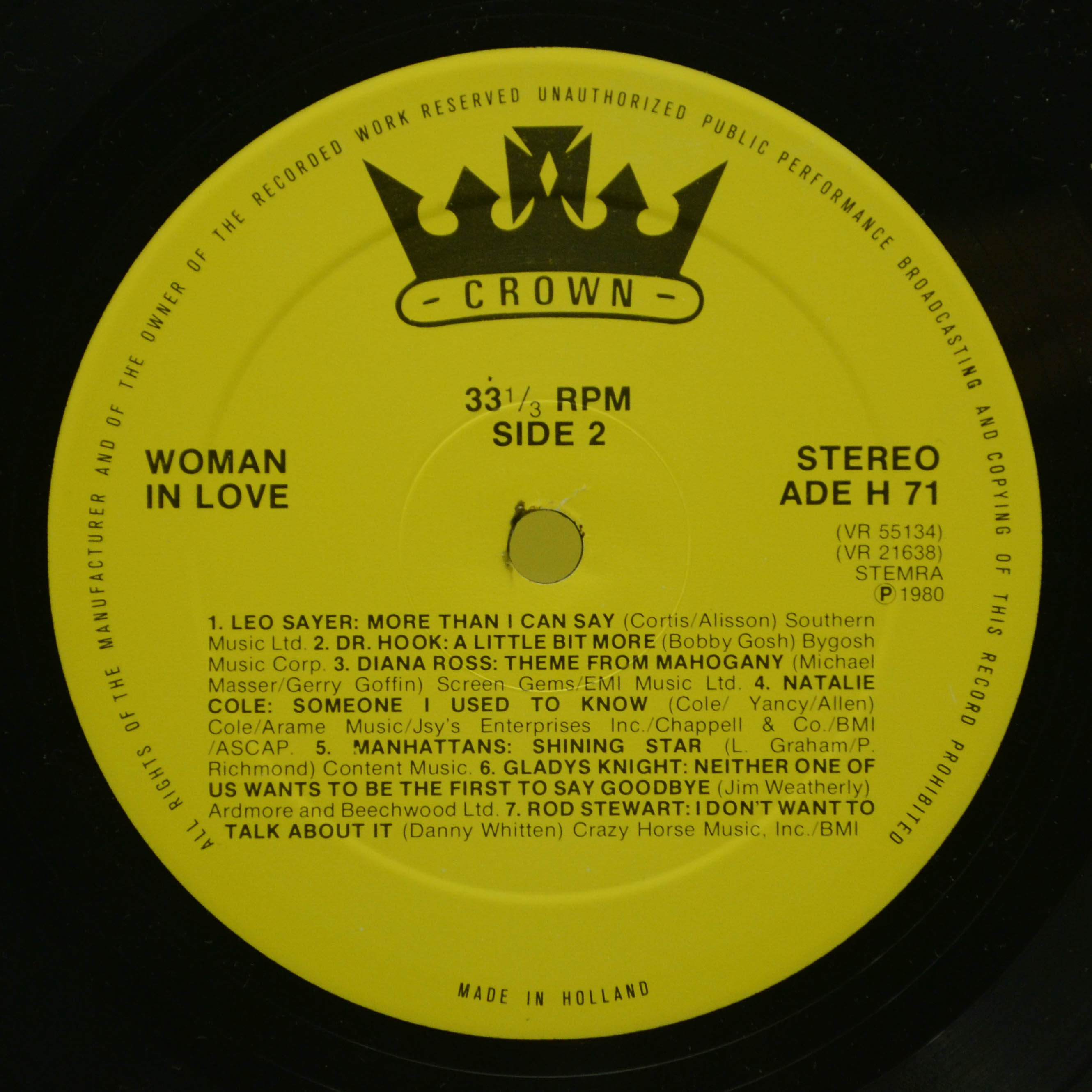 Various — Woman In Love (2LP), 1980
