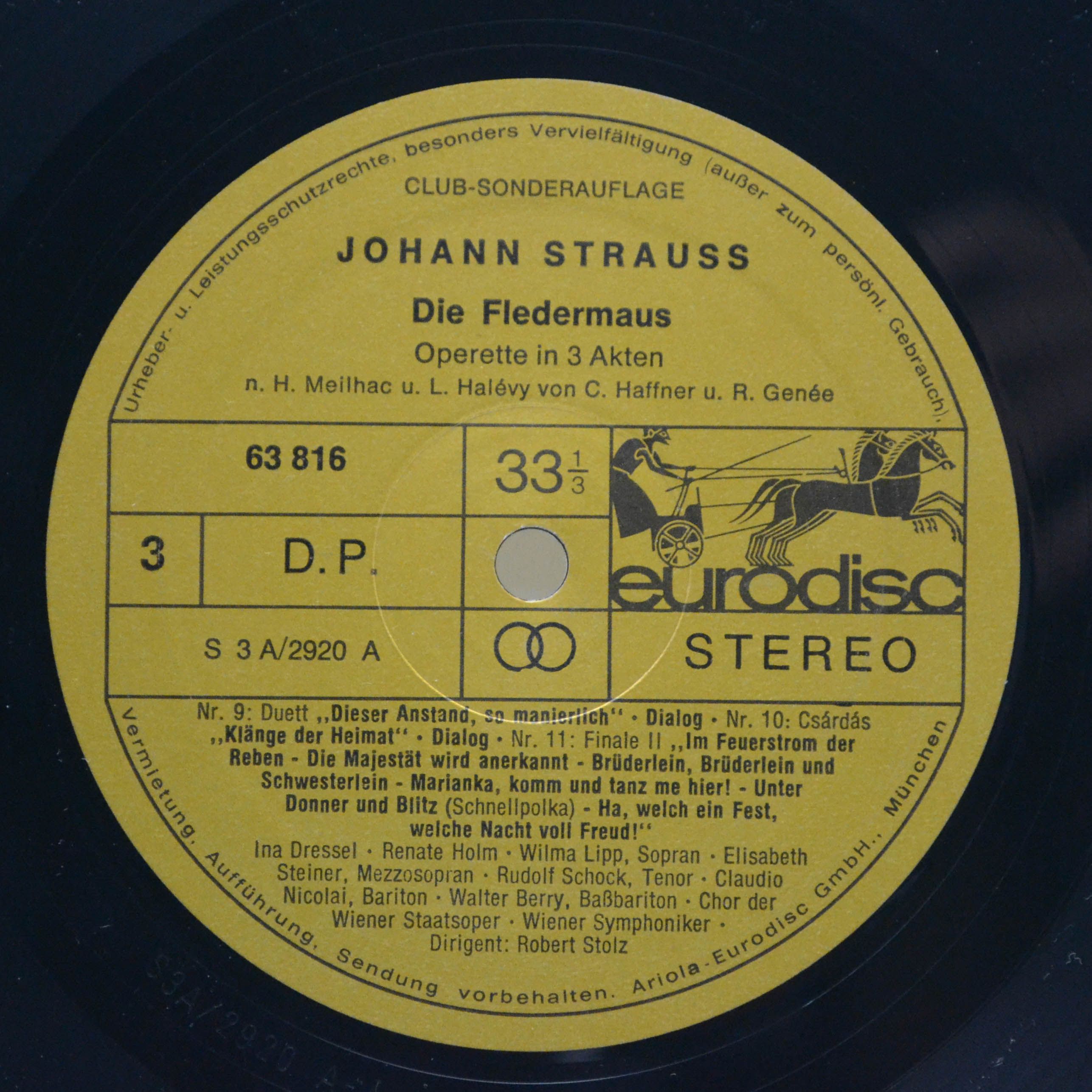 Виниловая пластинка Johann Strauss — Die Fledermaus - Gesamtaufnahme (2LP), 1964