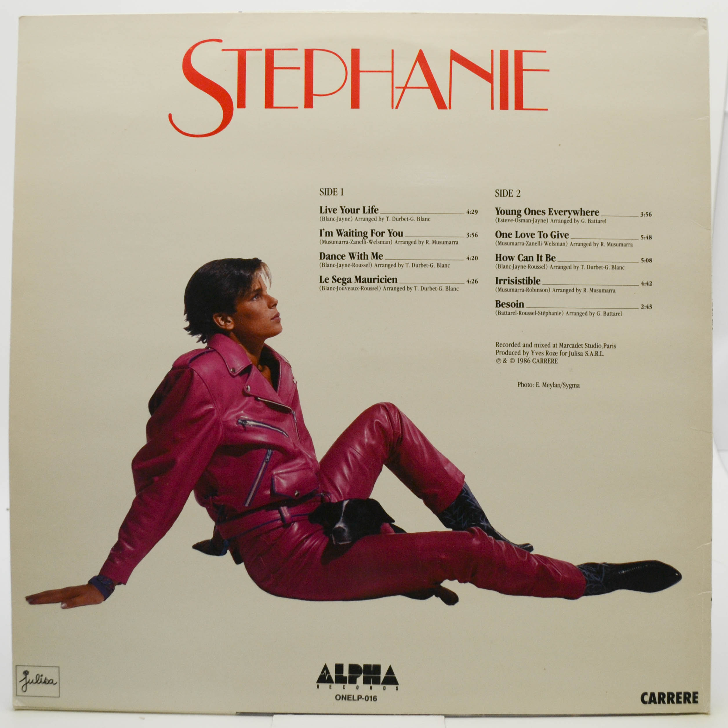 Виниловая пластинка Stephanie — Live Your Life, 1986
