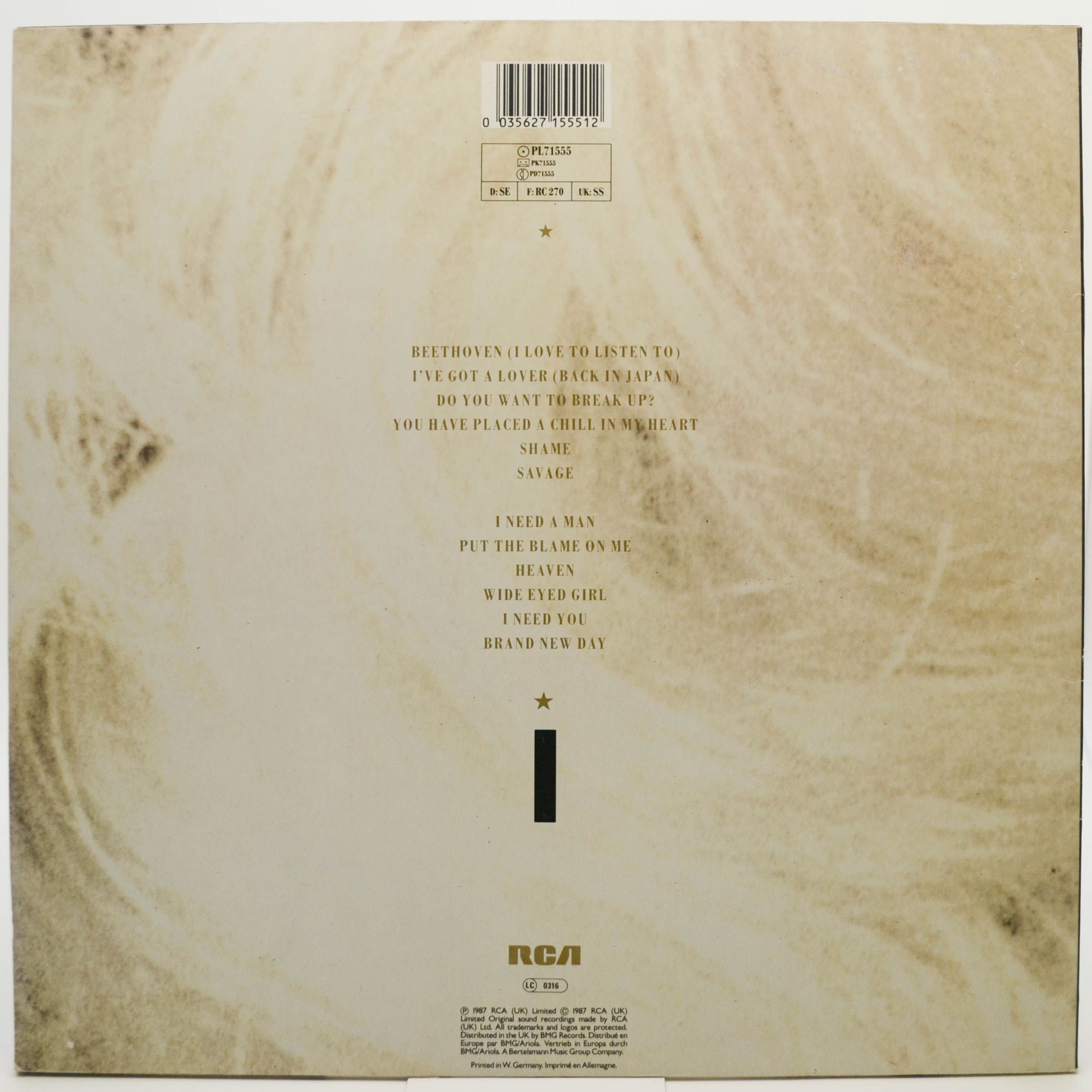 Eurythmics — Savage (poster), 1987