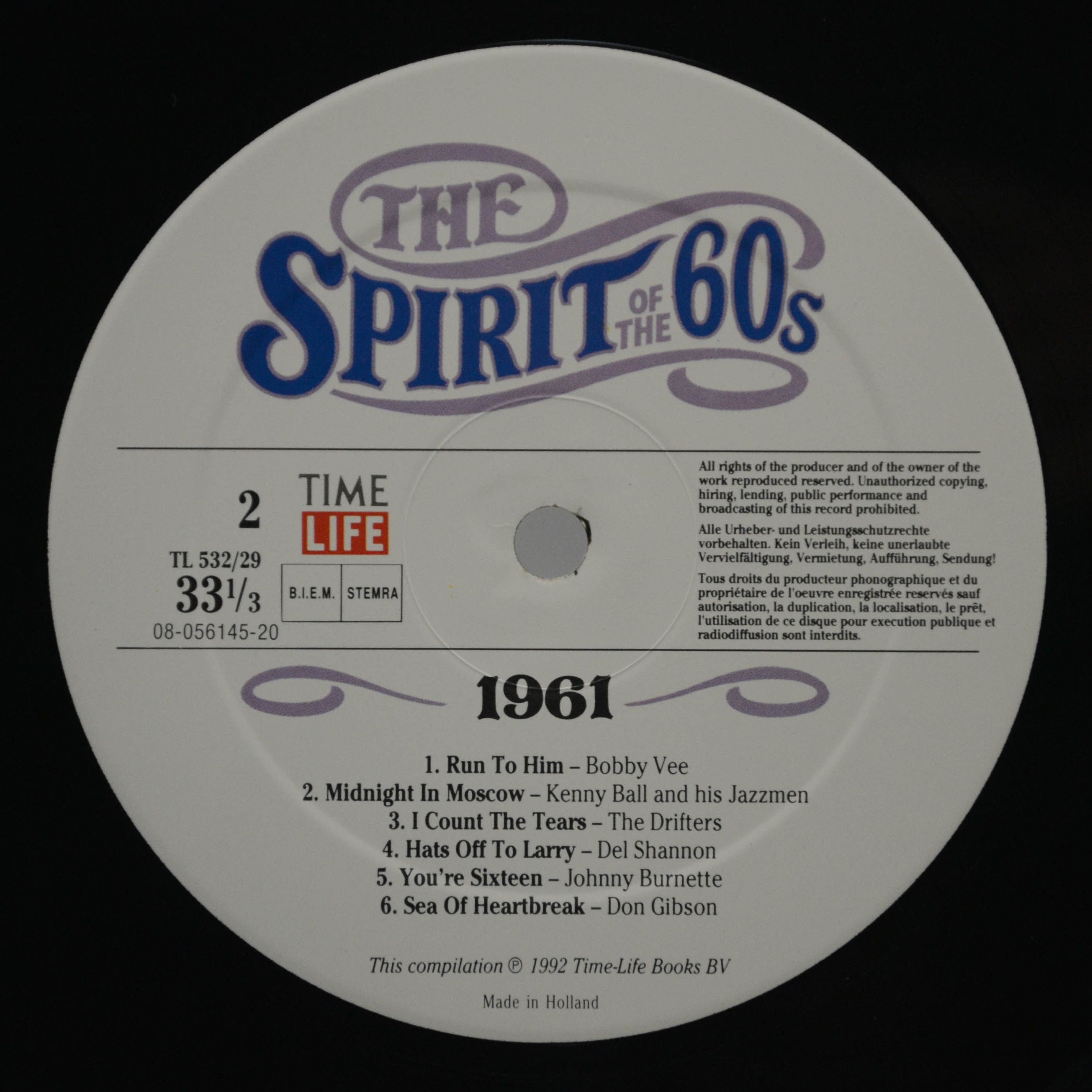 Various — The Spirit Of The 60s: 1961 (2LP), 1992