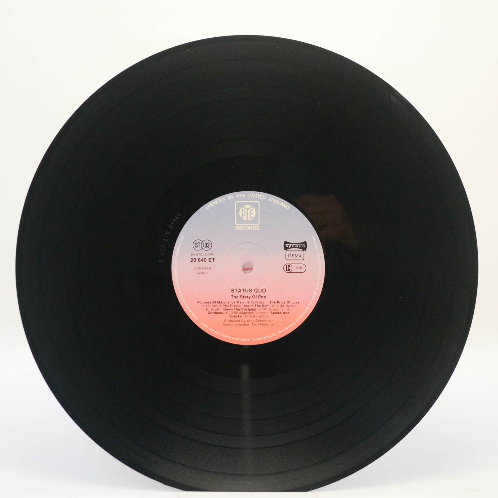 Виниловая пластинка Status Quo — The Story Of Pop, 1977