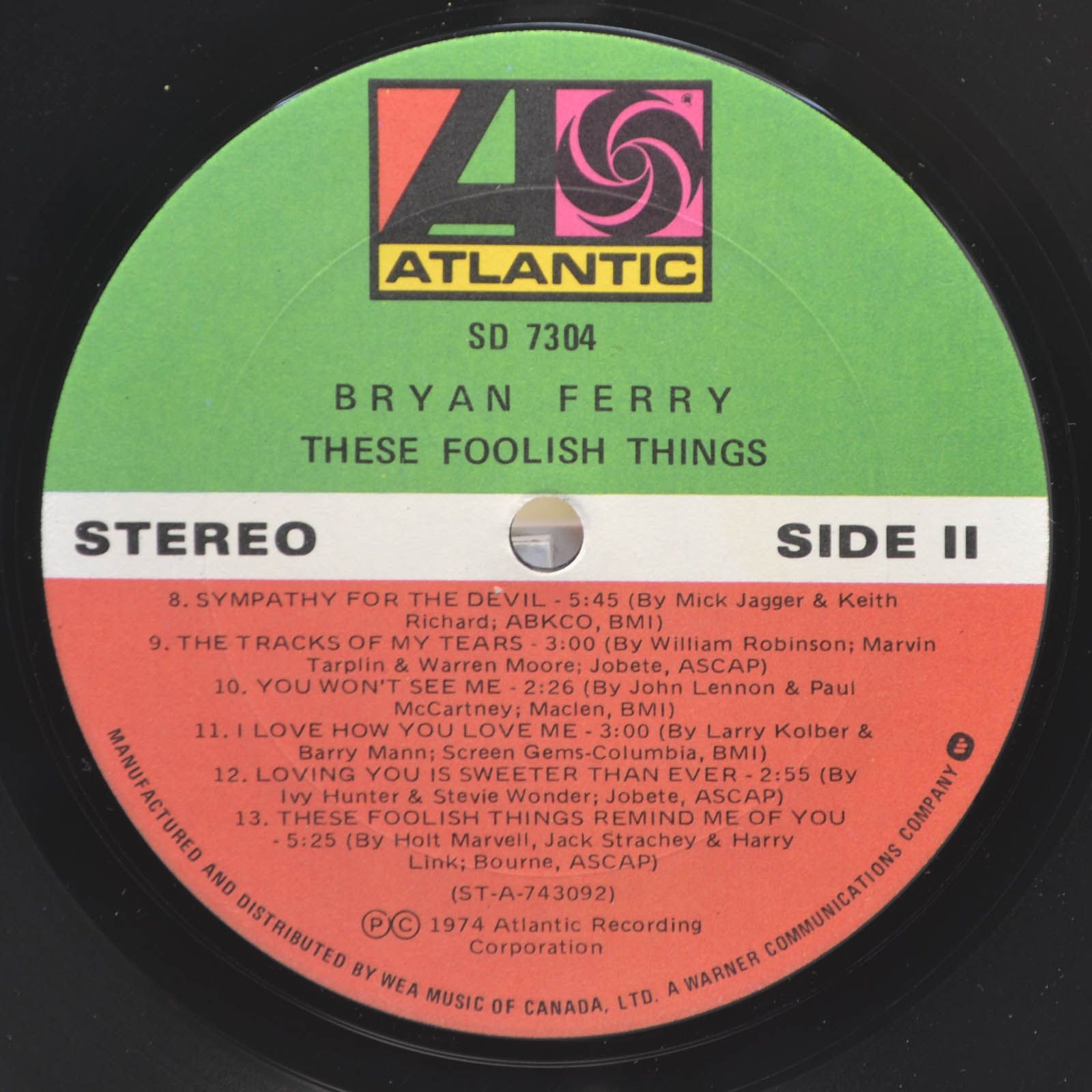 Bryan Ferry — These Foolish Things, 1974