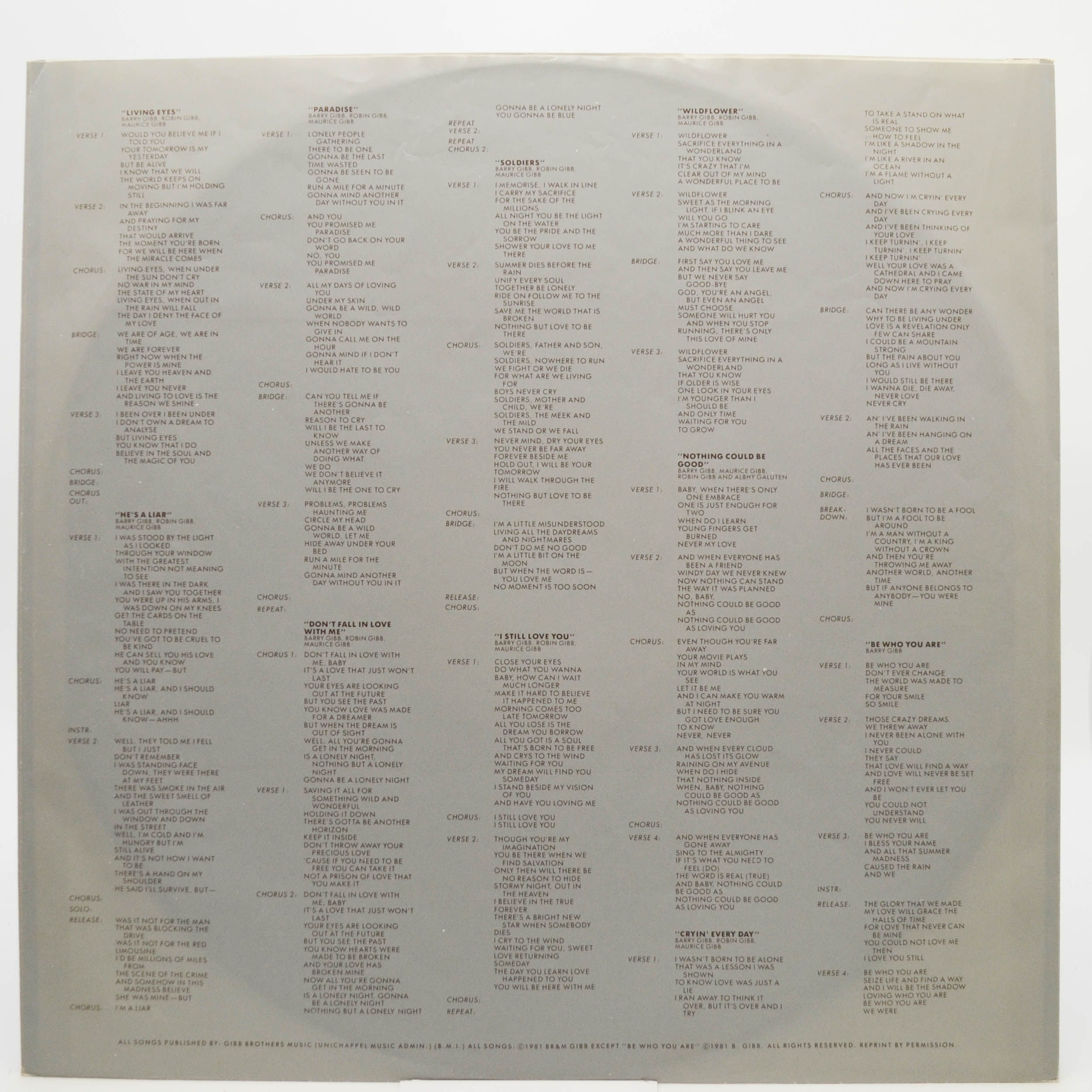 Bee Gees — Living Eyes, 1981