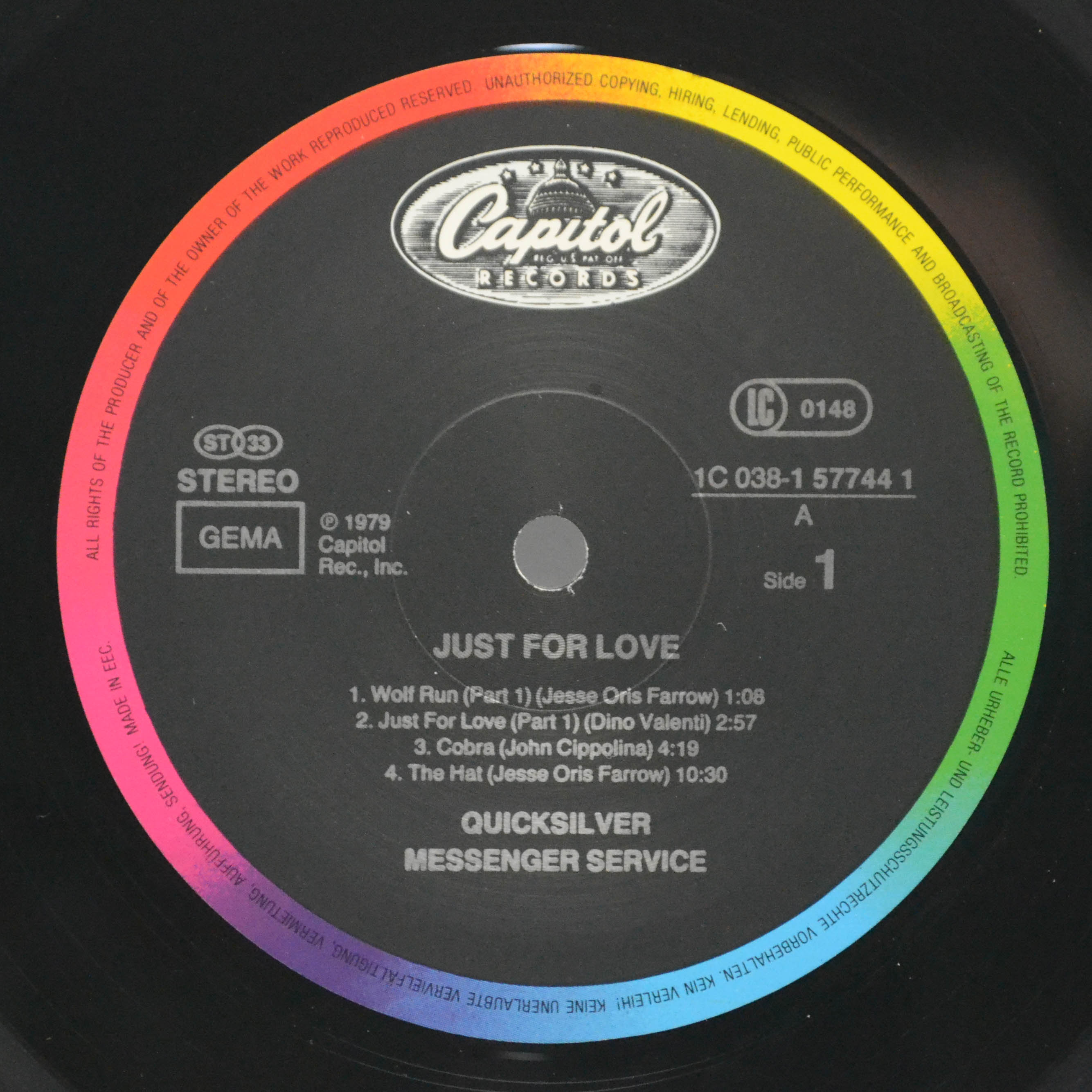 Quicksilver Messenger Service — Just For Love, 1970