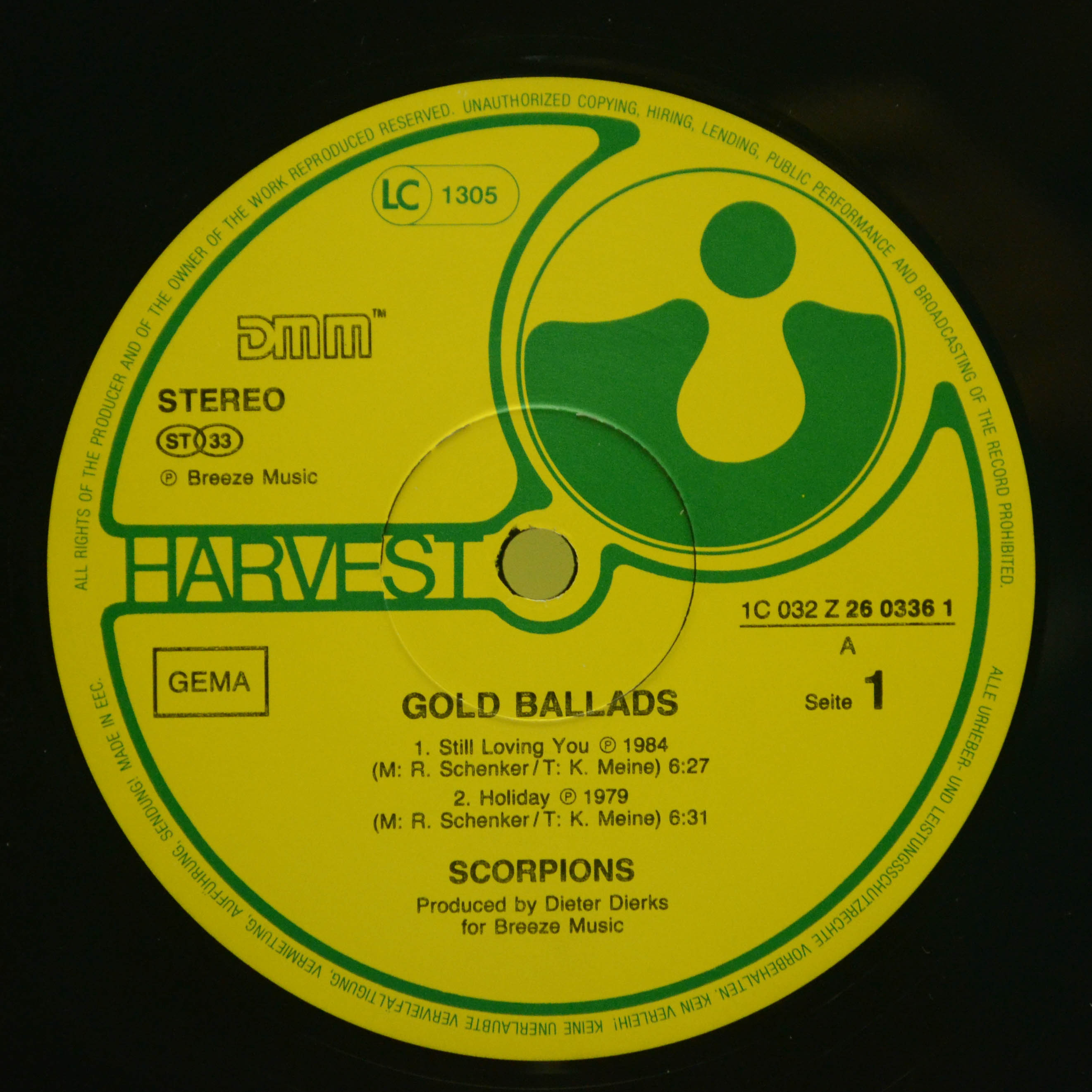 Виниловая пластинка Scorpions — Gold Ballads, 1984