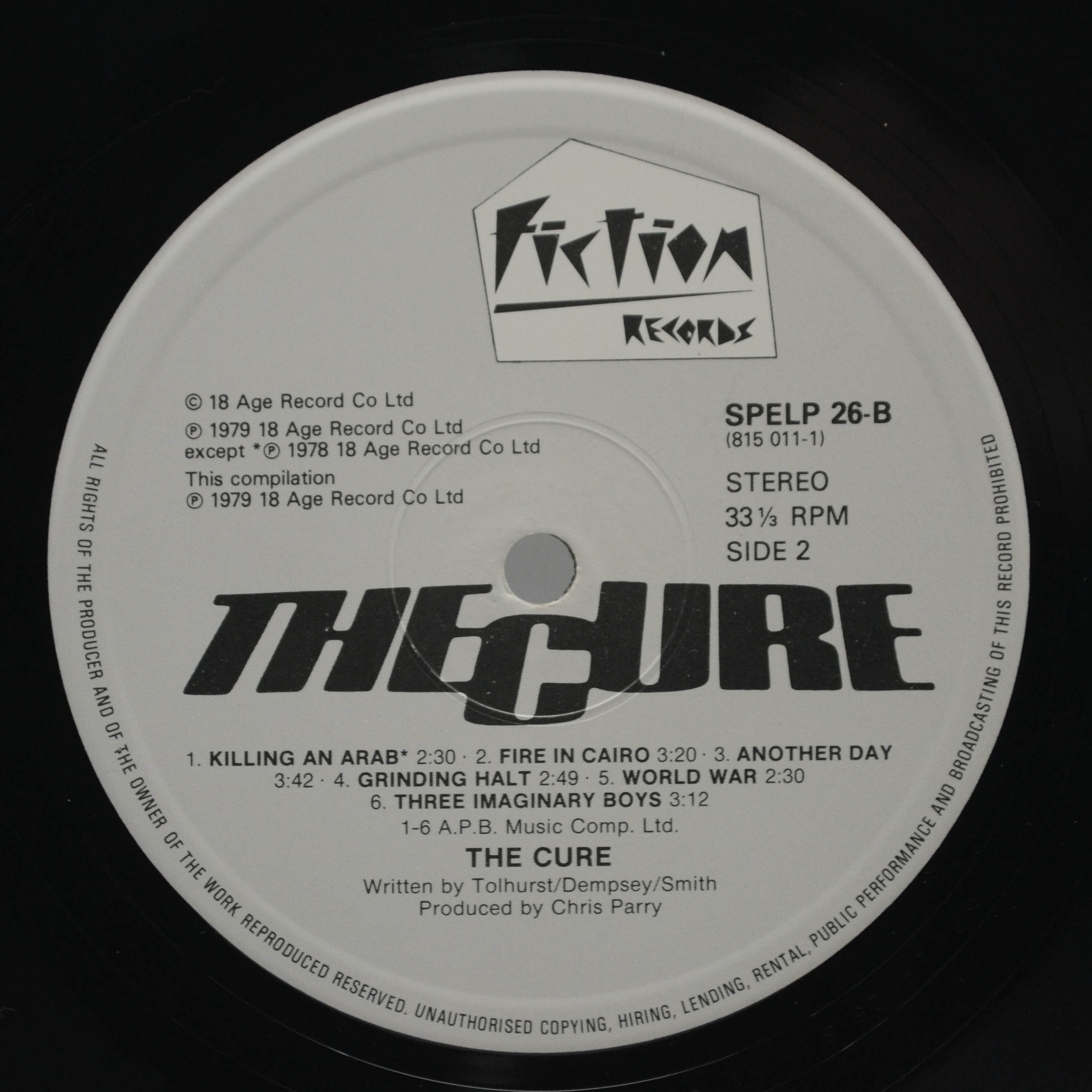 Cure — Boys Don't Cry (UK), 1980