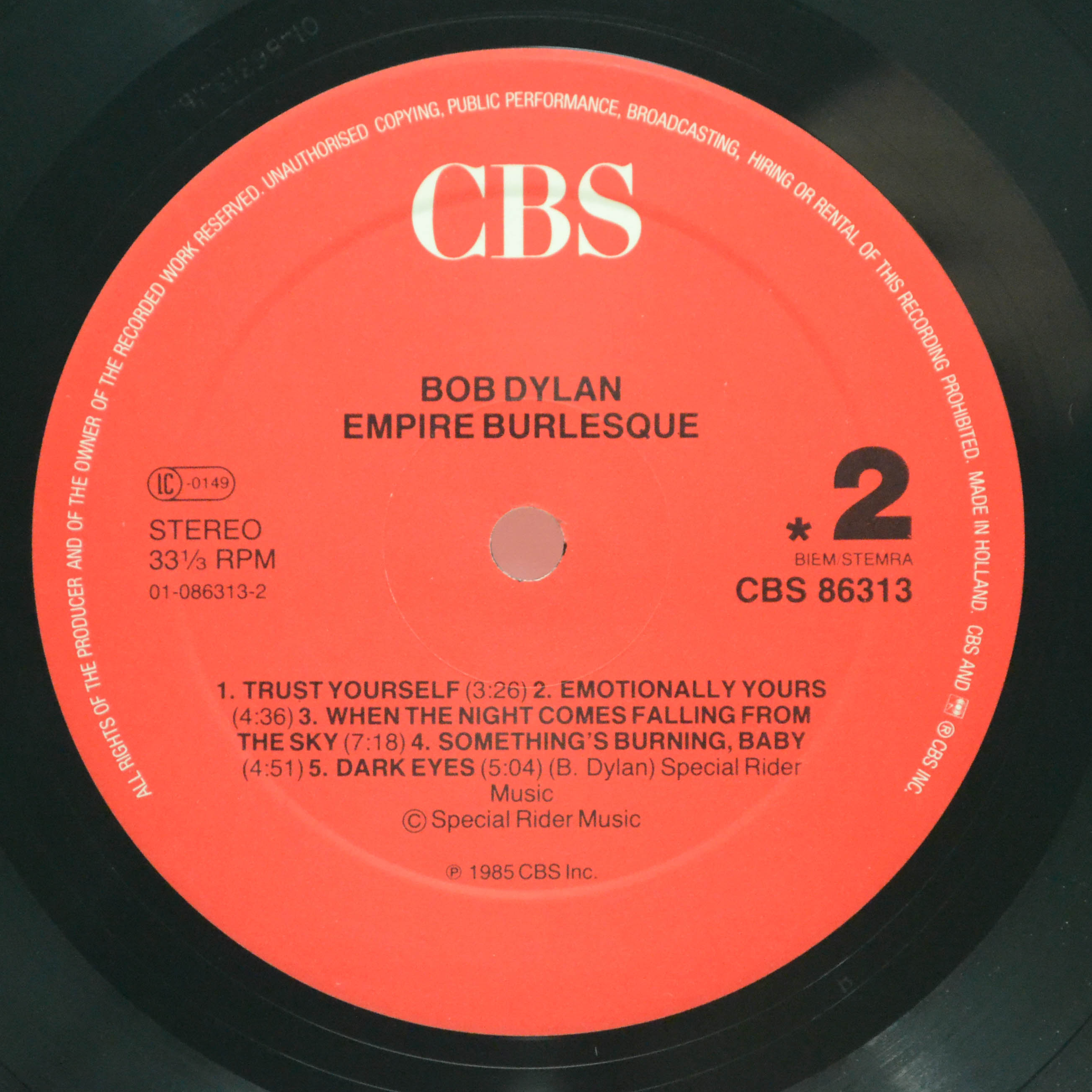 Bob Dylan — Empire Burlesque, 1985