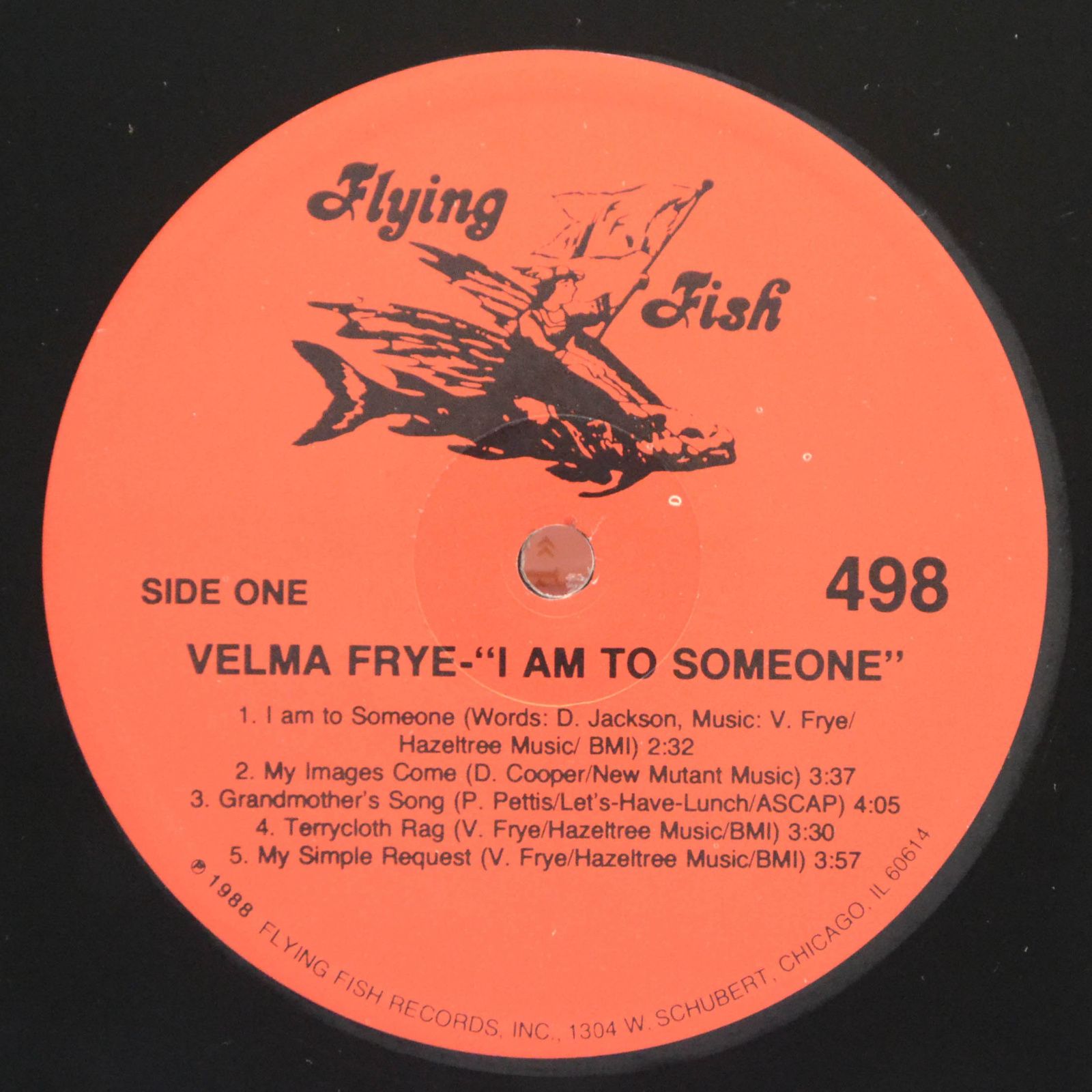 Виниловая пластинка Velma Frye — I Am To Someone, 1988