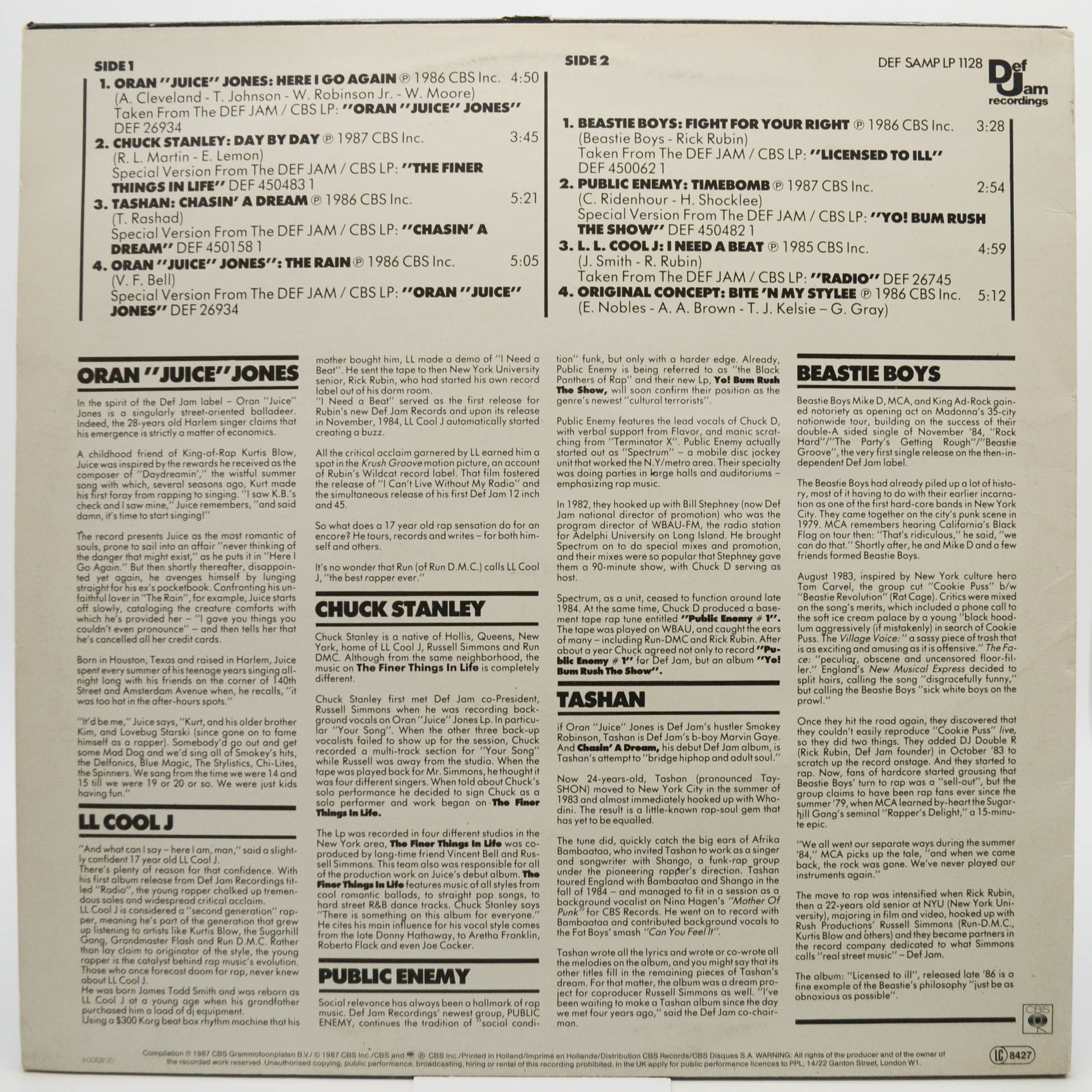 Various — Def Jam Sampler, 1987