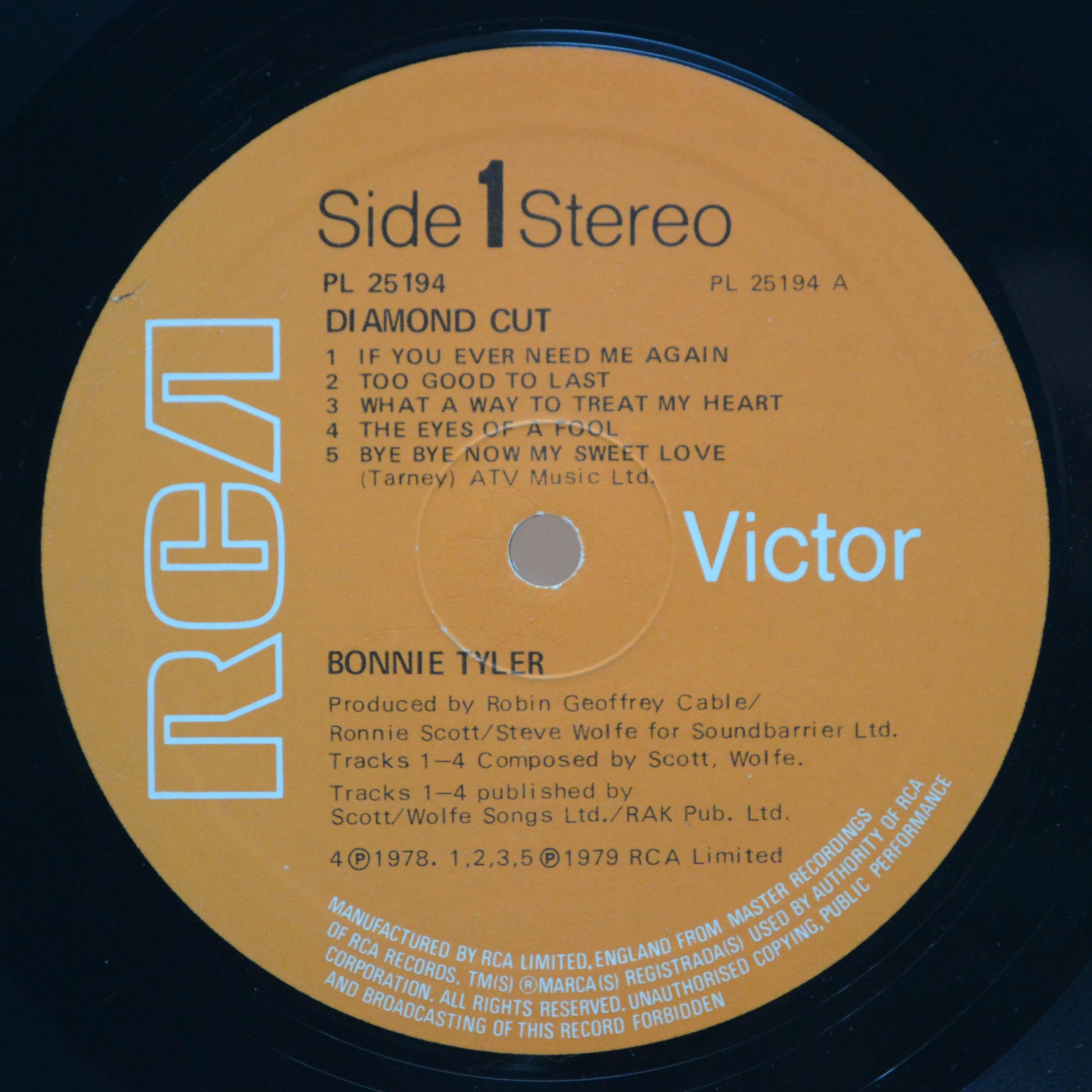 Виниловая пластинка Bonnie Tyler — Diamond Cut (1-st, UK), 1979