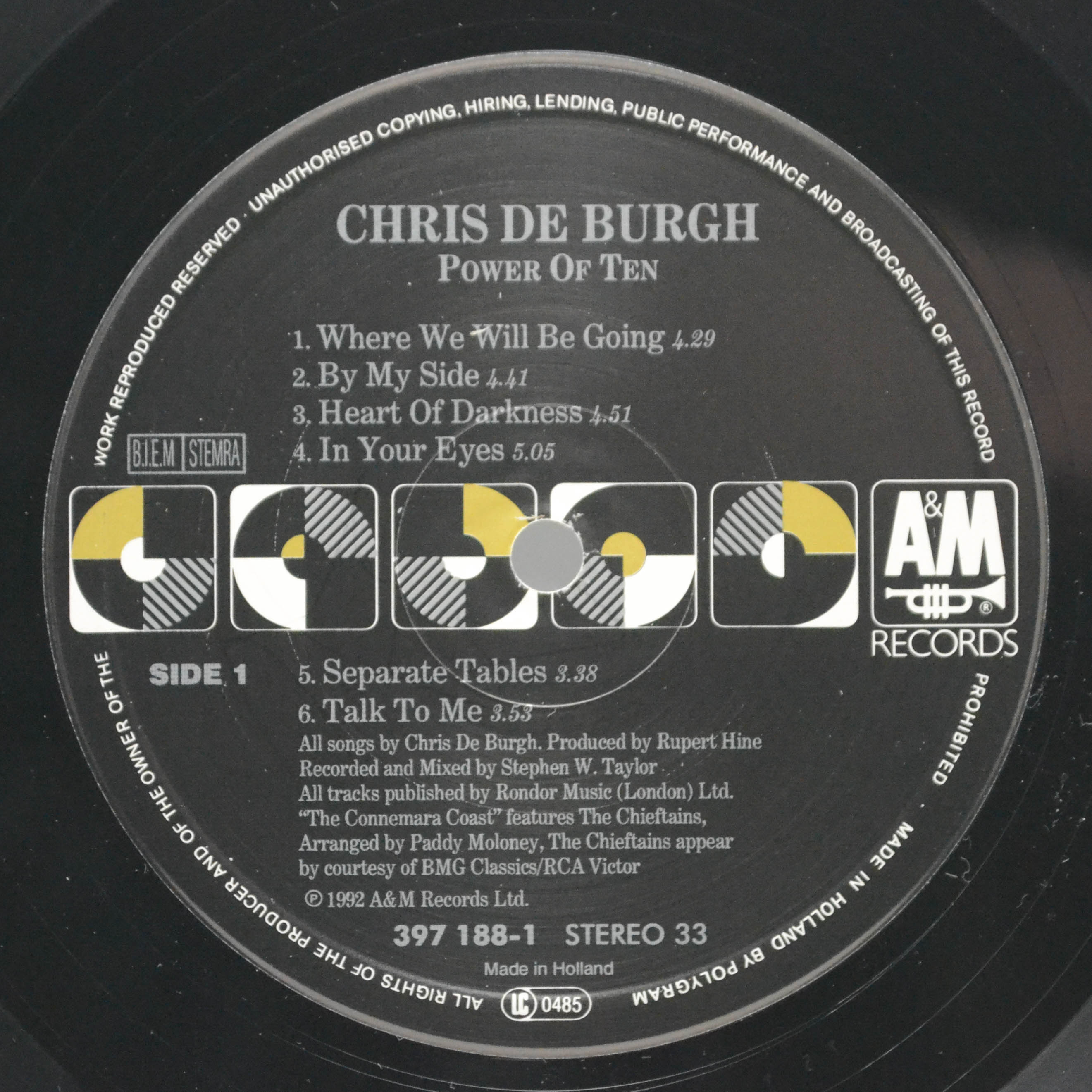 Виниловая пластинка Chris de Burgh — Power Of Ten, 1992